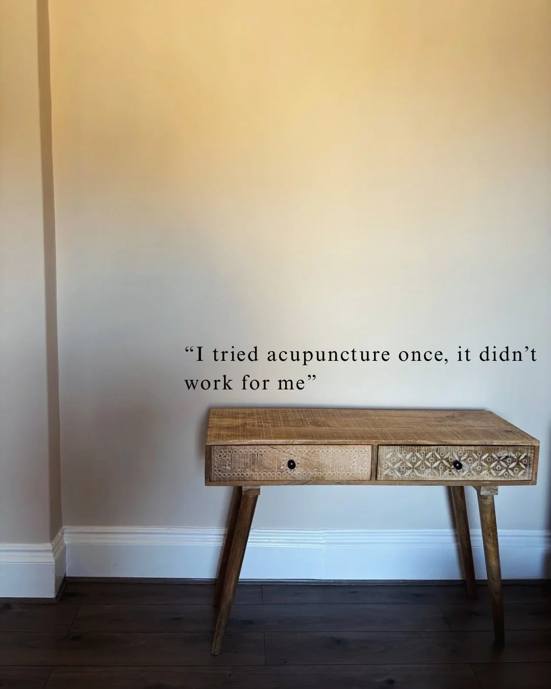 ✶ P A T I E N C E ✶

So you tired acupuncture once but it wasn&rsquo;t an instant fix and now you render it useless? Tsk tsk. Go again!! 

If your first session &ldquo;doesn&rsquo;t work&rdquo; don&rsquo;t give up on acupuncture. We&rsquo;re not like