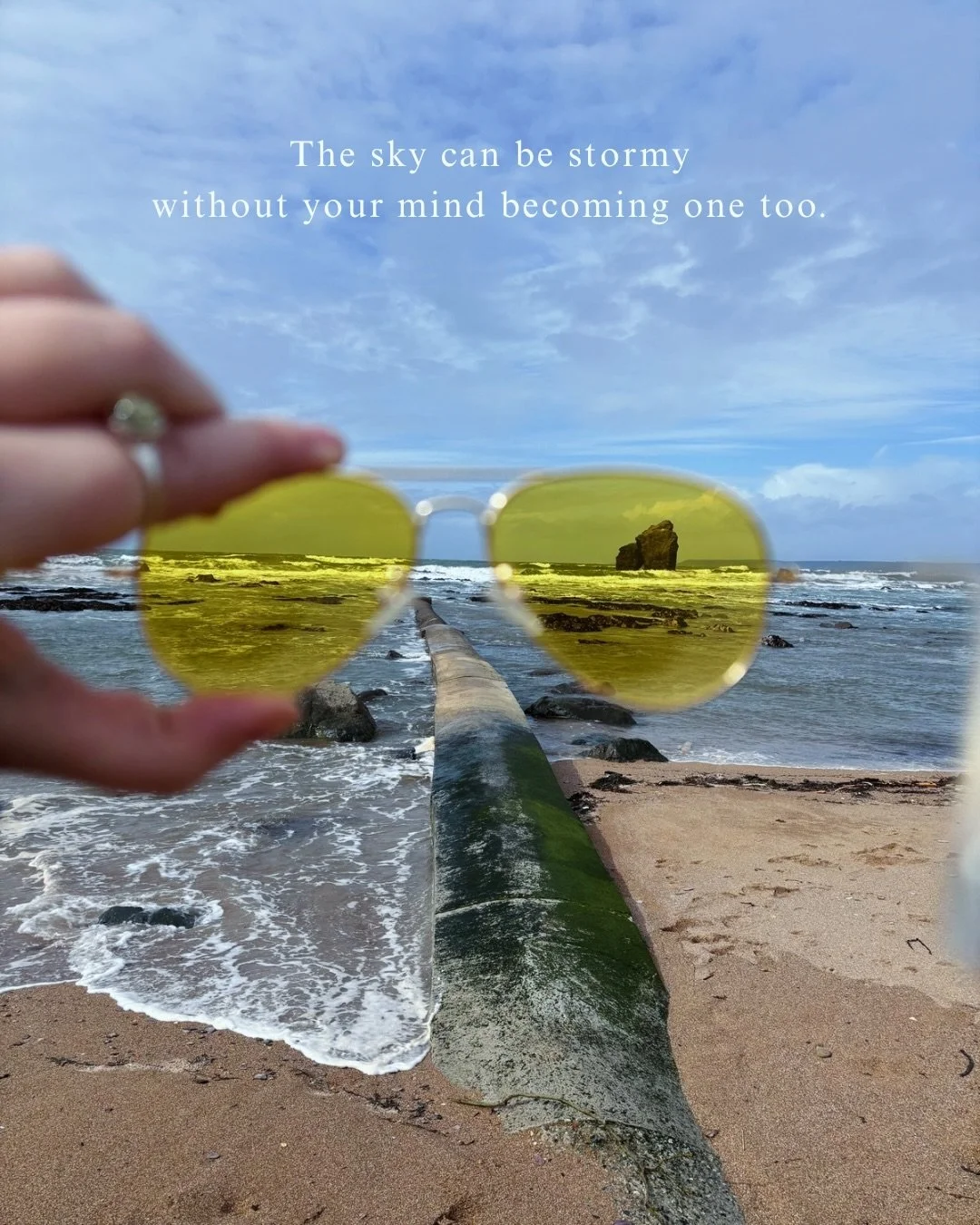 &bull; S T O R M S  P A S S &bull;

Calm is a skill, your body can learn it.

Storms pass &amp; not all of them belong to you.

The sky can be heavy without your heart becoming heavy too.

You are allowed to stay soft even when the world isn&rsquo;t.