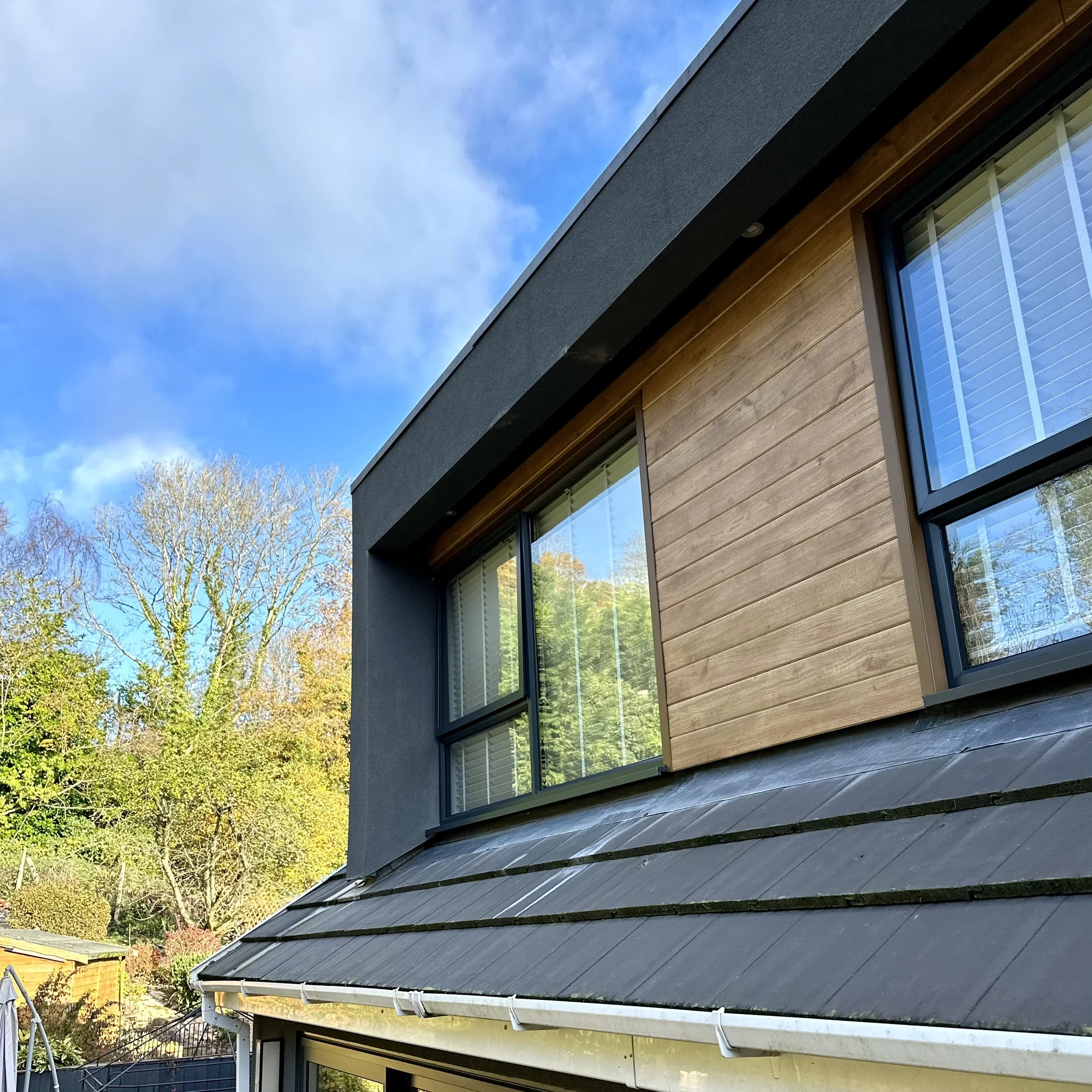 Modern dormer cladding