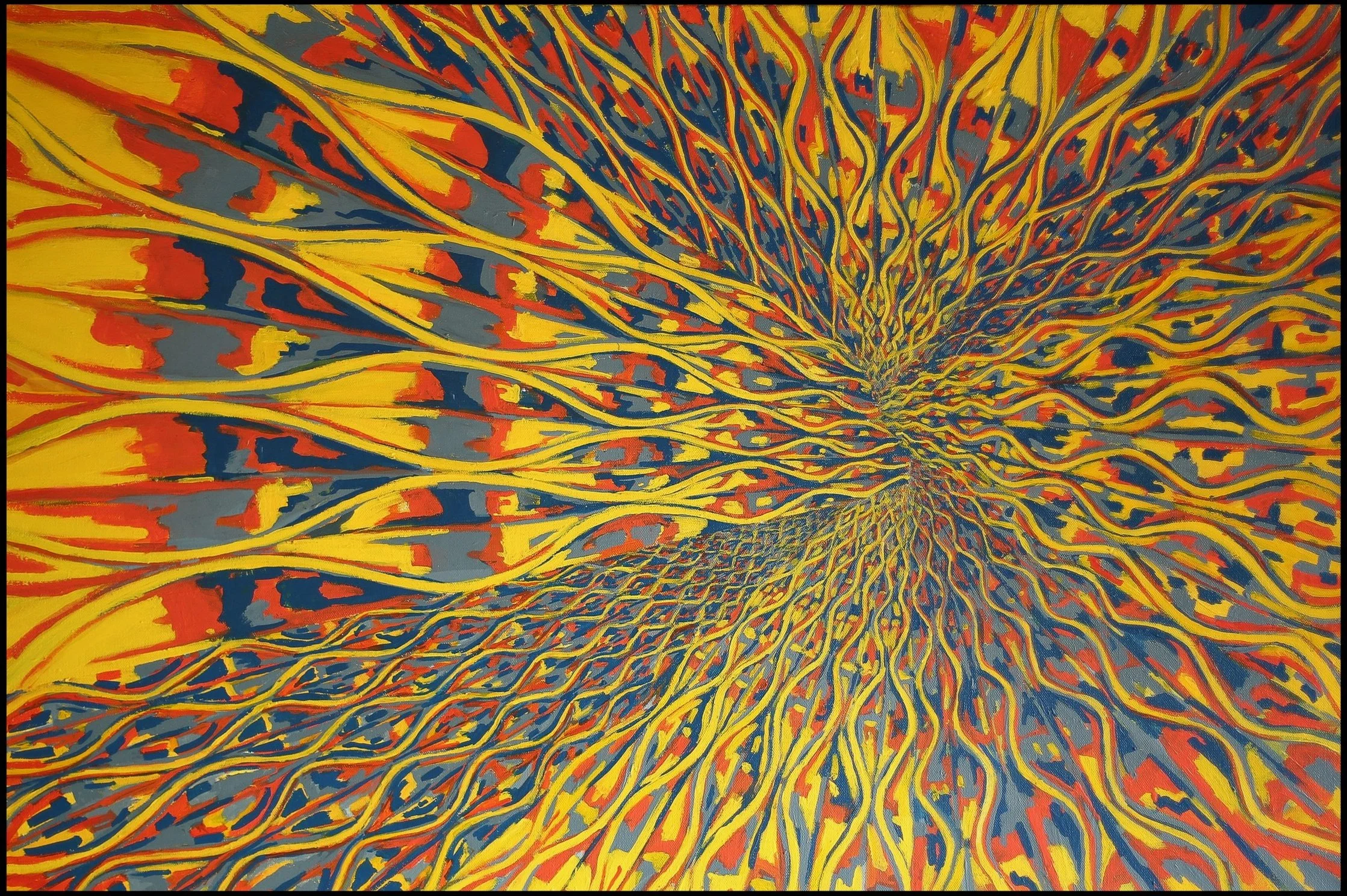 rabbit hole canvas acrylic painting