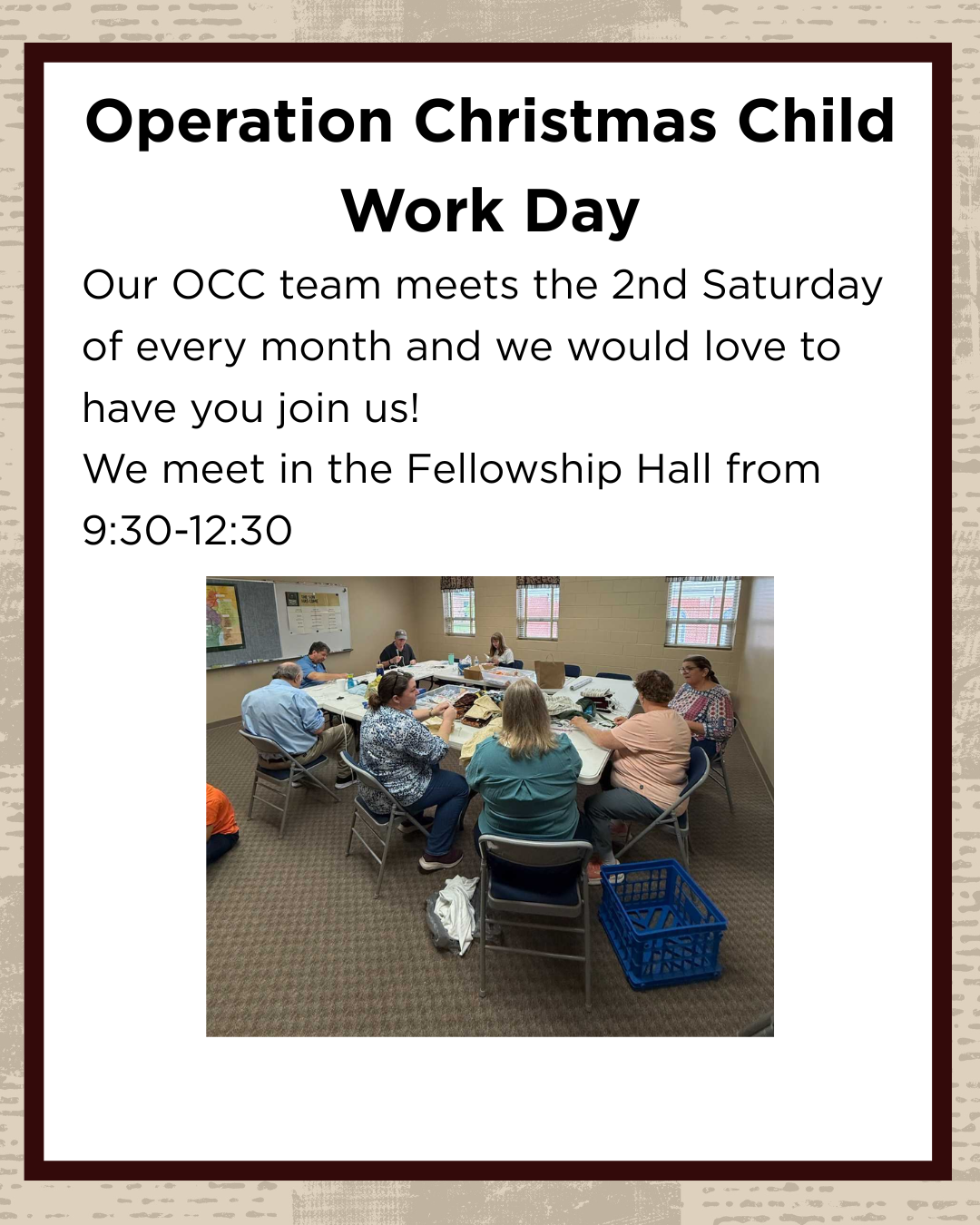 Operation Christmas Child (June Work Day)