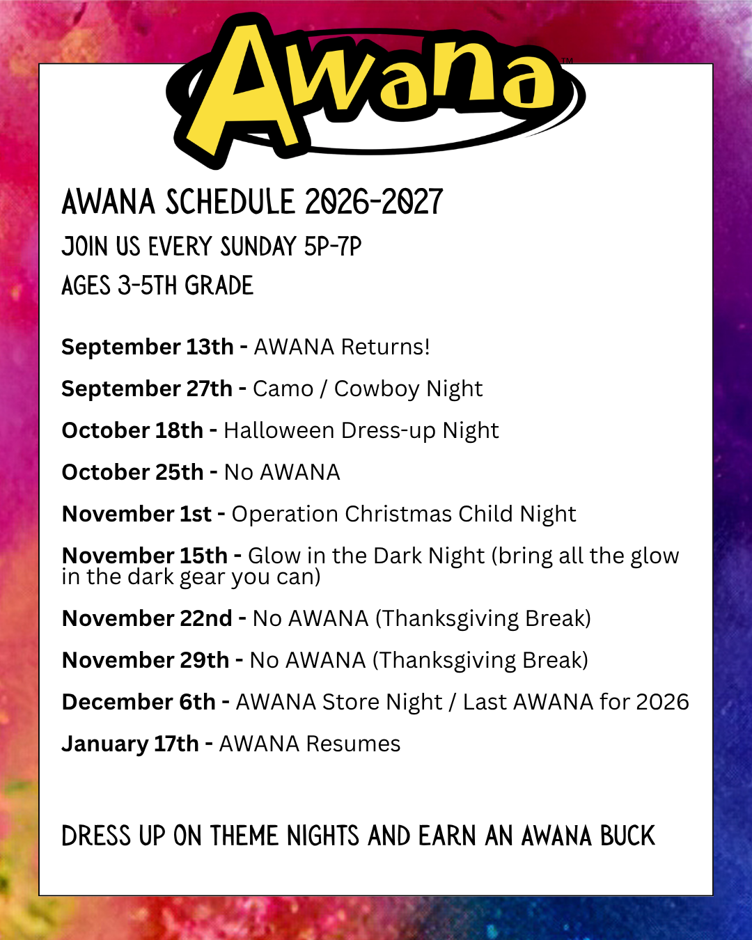 AWANA Camo/Cowboy Night