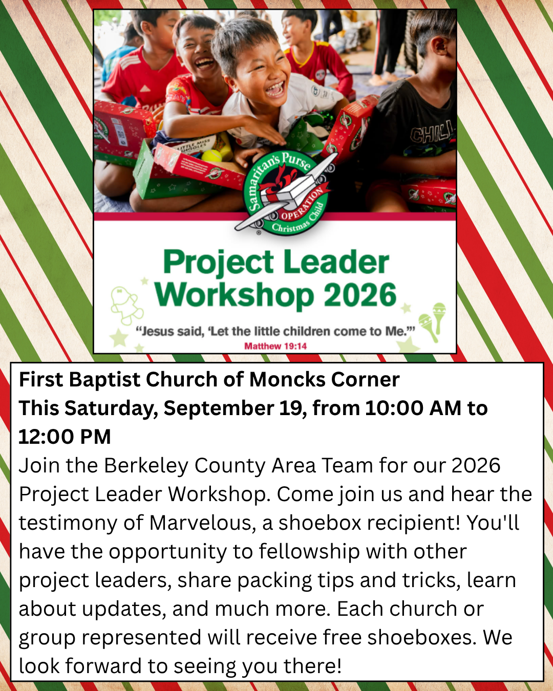 Operation Christmas Child Leadership Workshop
