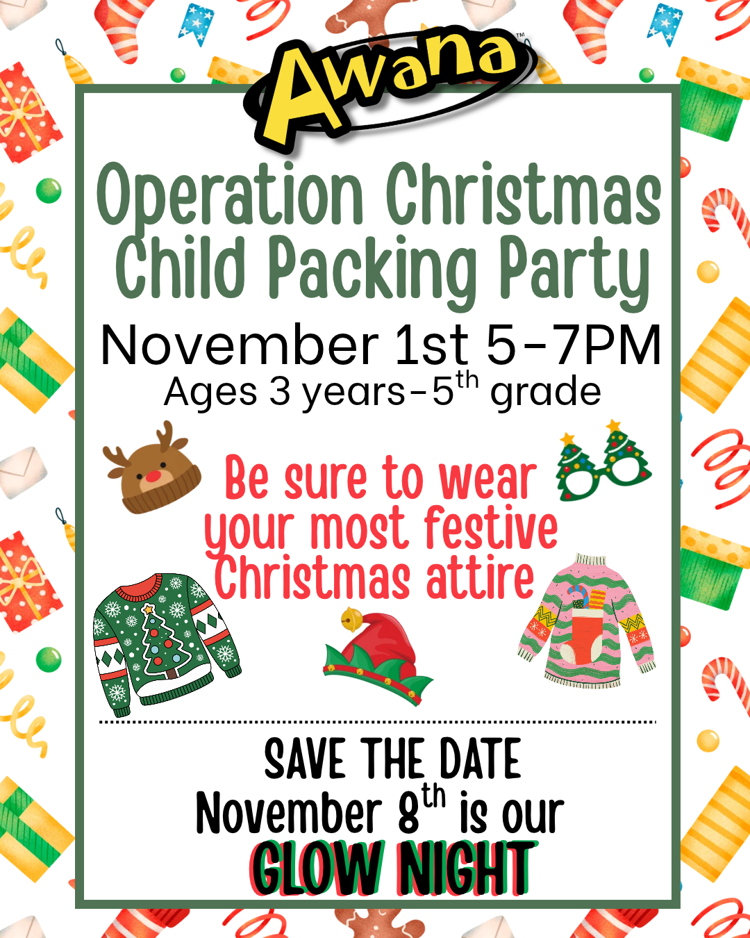 AWANA Operation Christmas Child Packing Party