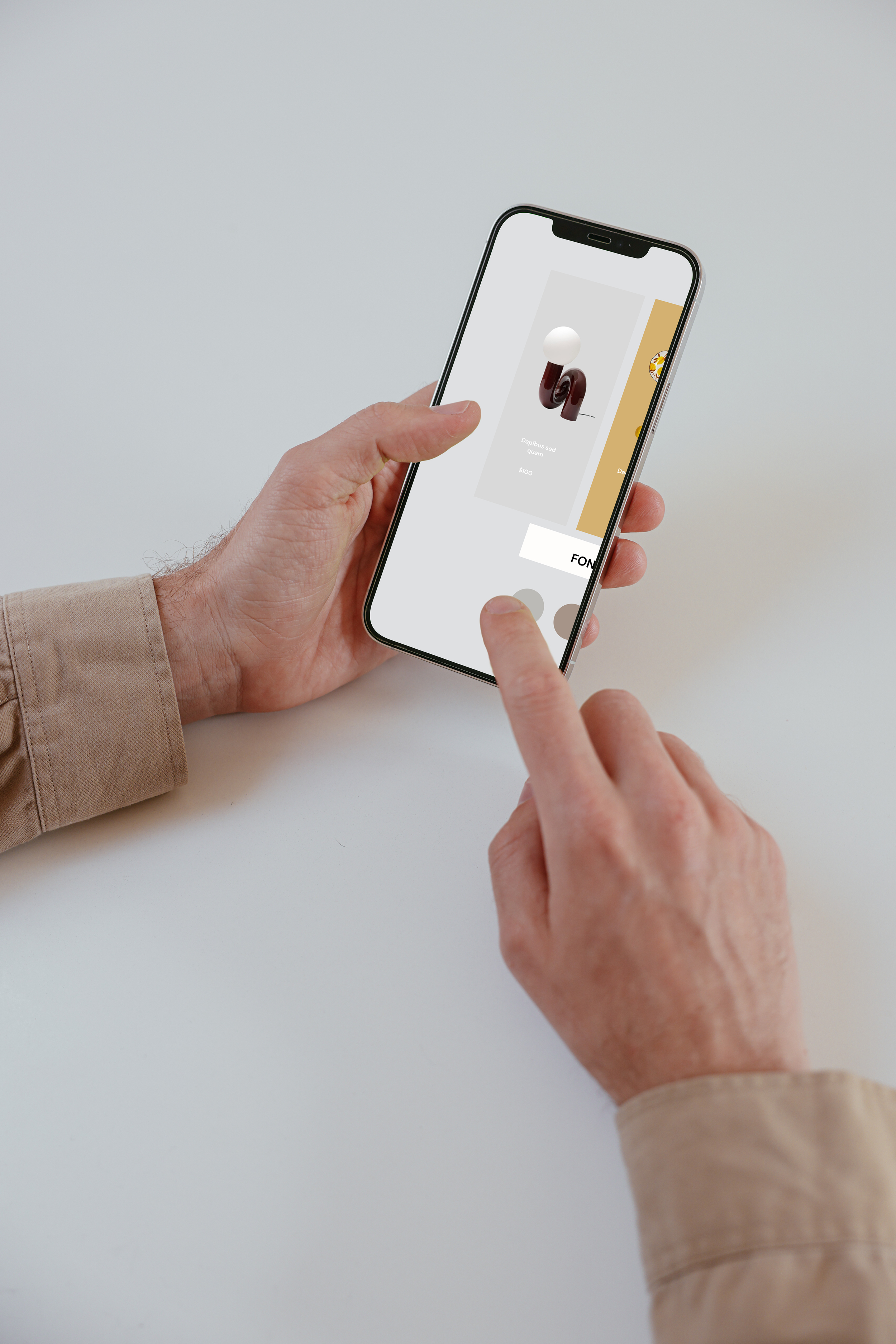 User scrolling on an iPhone mockup (Mockuuups Studio).png