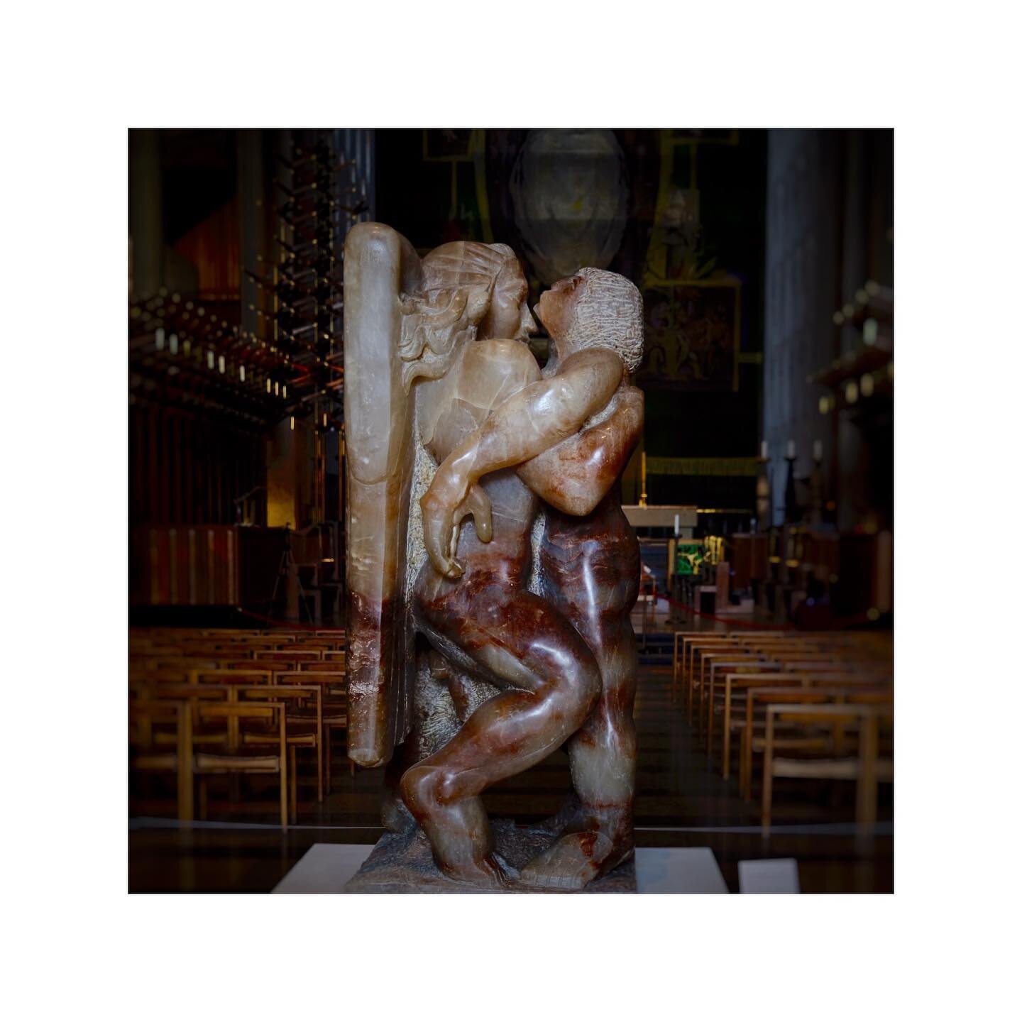 I went to see the Jacob Epstein exhibition at #coventrycathedral and found it both captivating and moving. Coventry Cathedral is very special and Jacob and the Angel has been a favourite of mine for a while. Such a beautiful expression of struggle an