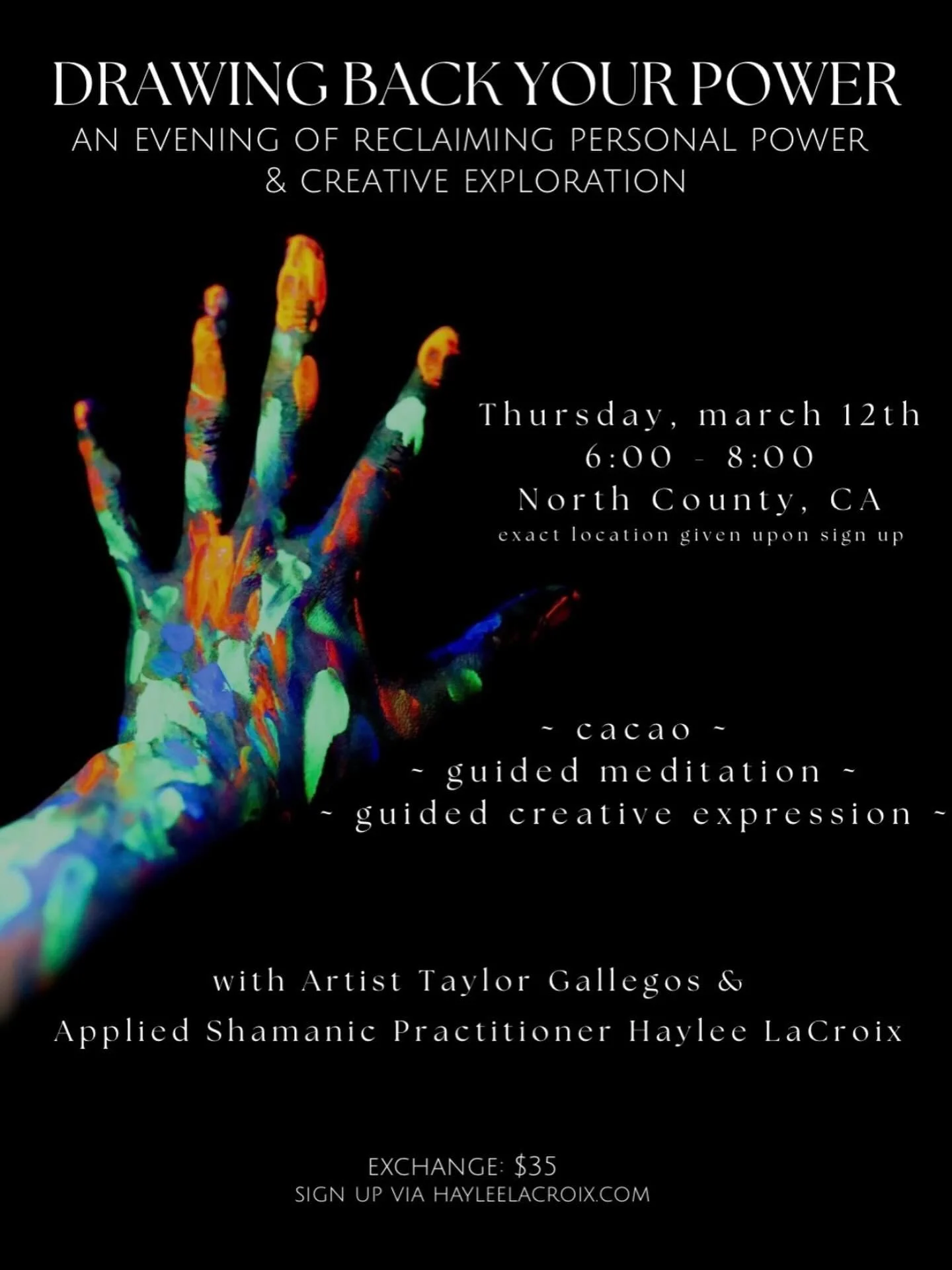 We&rsquo;ve had 3 spaces open back up! It&rsquo;s Thursday evening 6-8 in Carlsbad. Would you like to join?