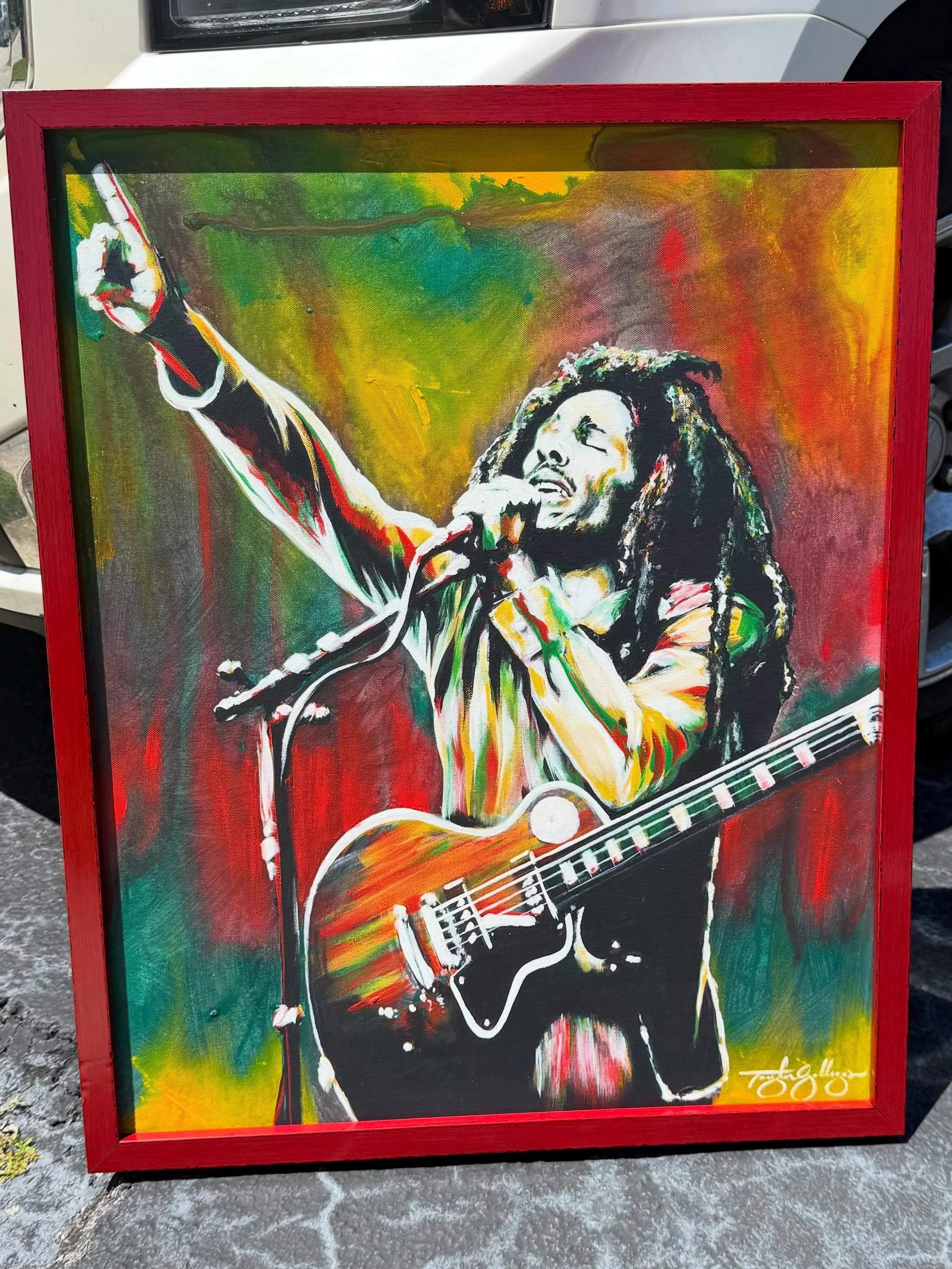 Just got this message from my good friend and client Gib. He just got this piece framed after having it on his walls for years. It looks so good!!!!! 🤩🤩🤩

The question is, who can I paint for you?
&bull;
#framedart