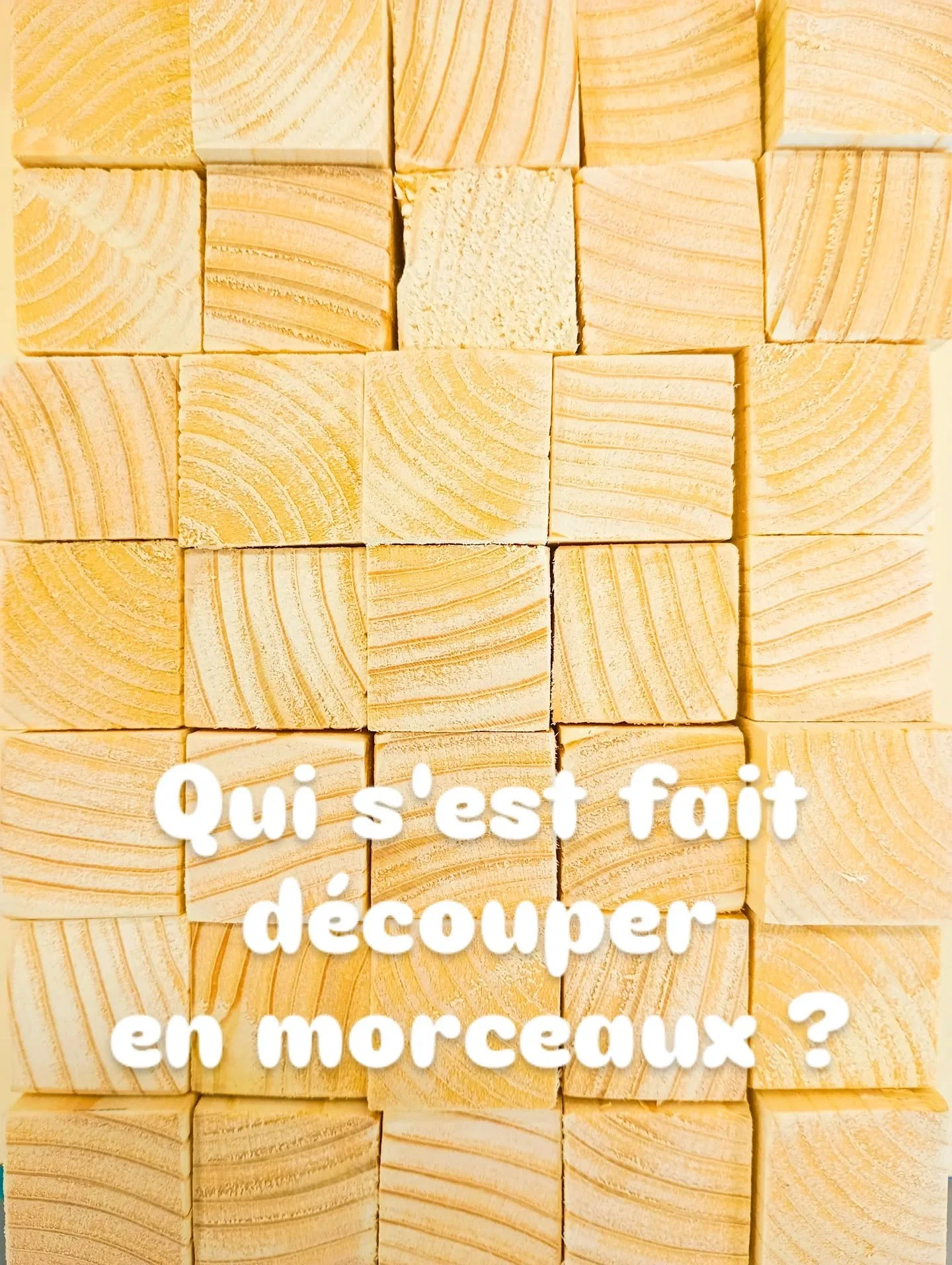 🧟&zwj;♀️Je l'ai d&eacute;coup&eacute; en petits morceaux... et cach&eacute; dans l'cong&eacute;lo ...

💁🏼&zwj;♀️Ou pas ! 

😱Eh non je n'ai pas fait disparaitre un cadavre, mais j'ai bien coup&eacute; des tasseaux en mille morceaux ! 

😎Avec 1 ta