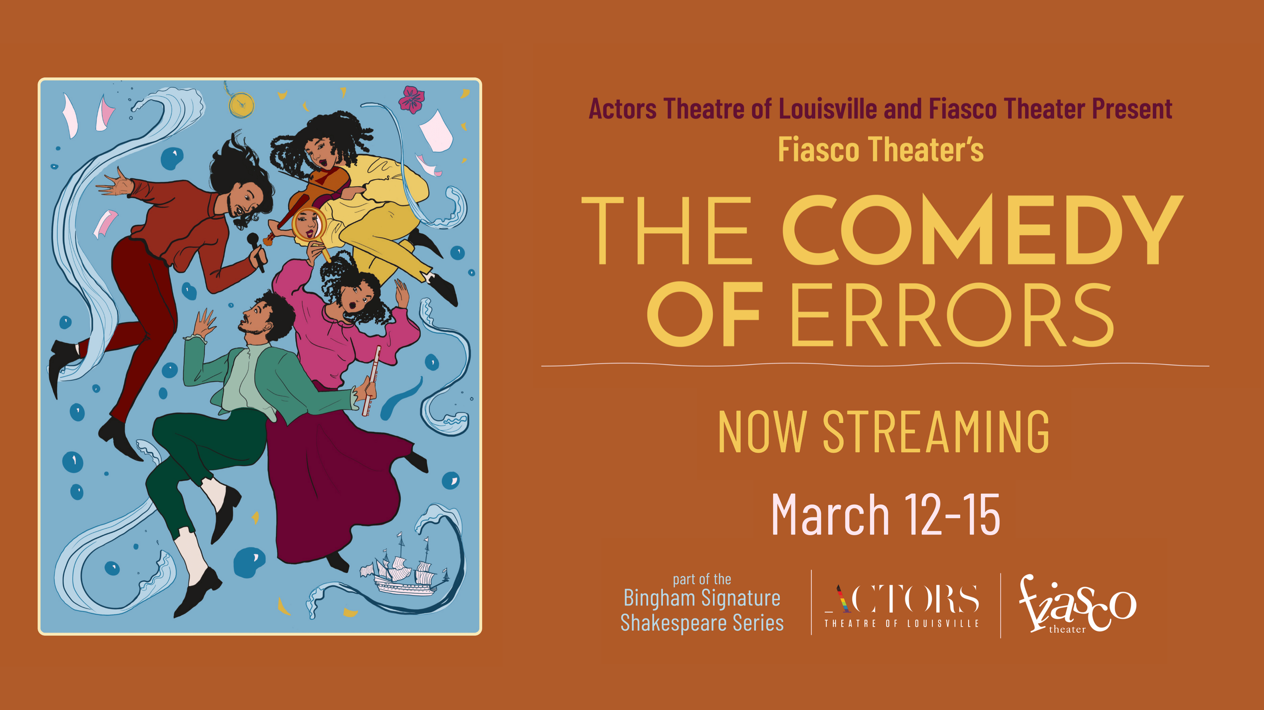 The Comedy of Errors Fiasco Theater and Actors Theatre of Louisville Streaming at Scheduled Performance Times March 12-15