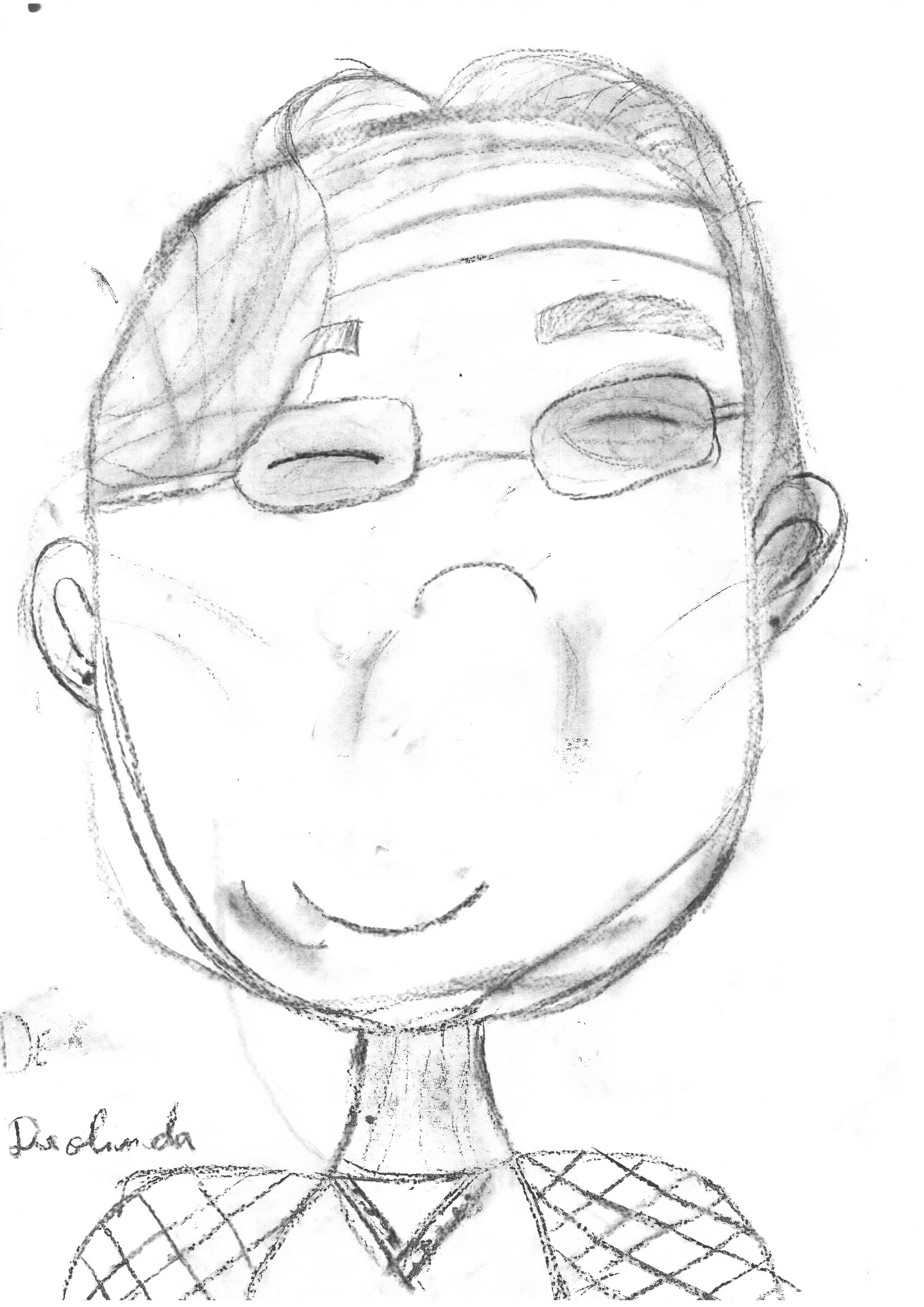 Retrato de  Deolinda Neves , desenhado por  Maria Santiago .