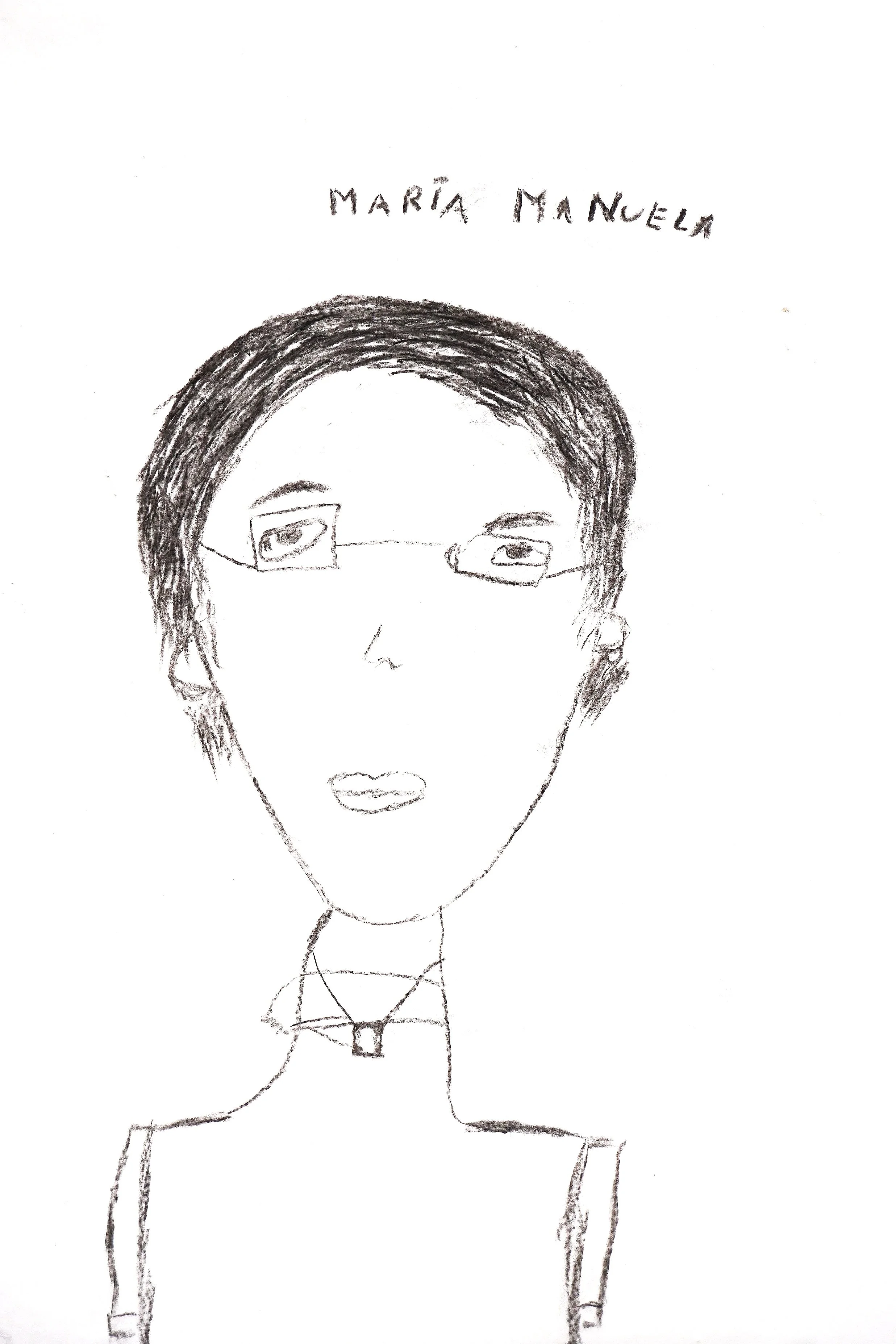 Retrato de Maria Manuela desenhado por Nomi