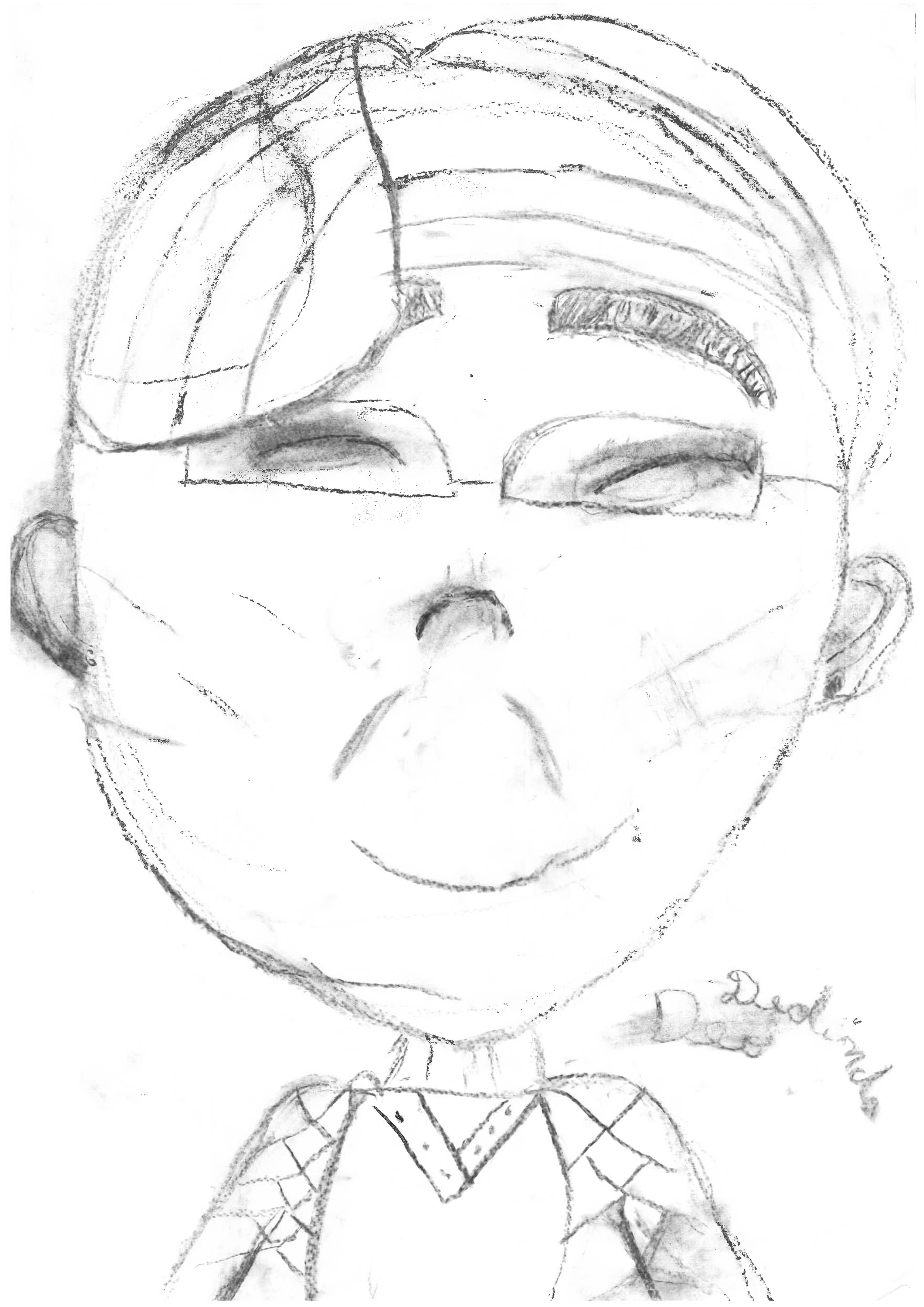 Retrato de  Deolinda Neves , desenhado por  Marta Pereira .