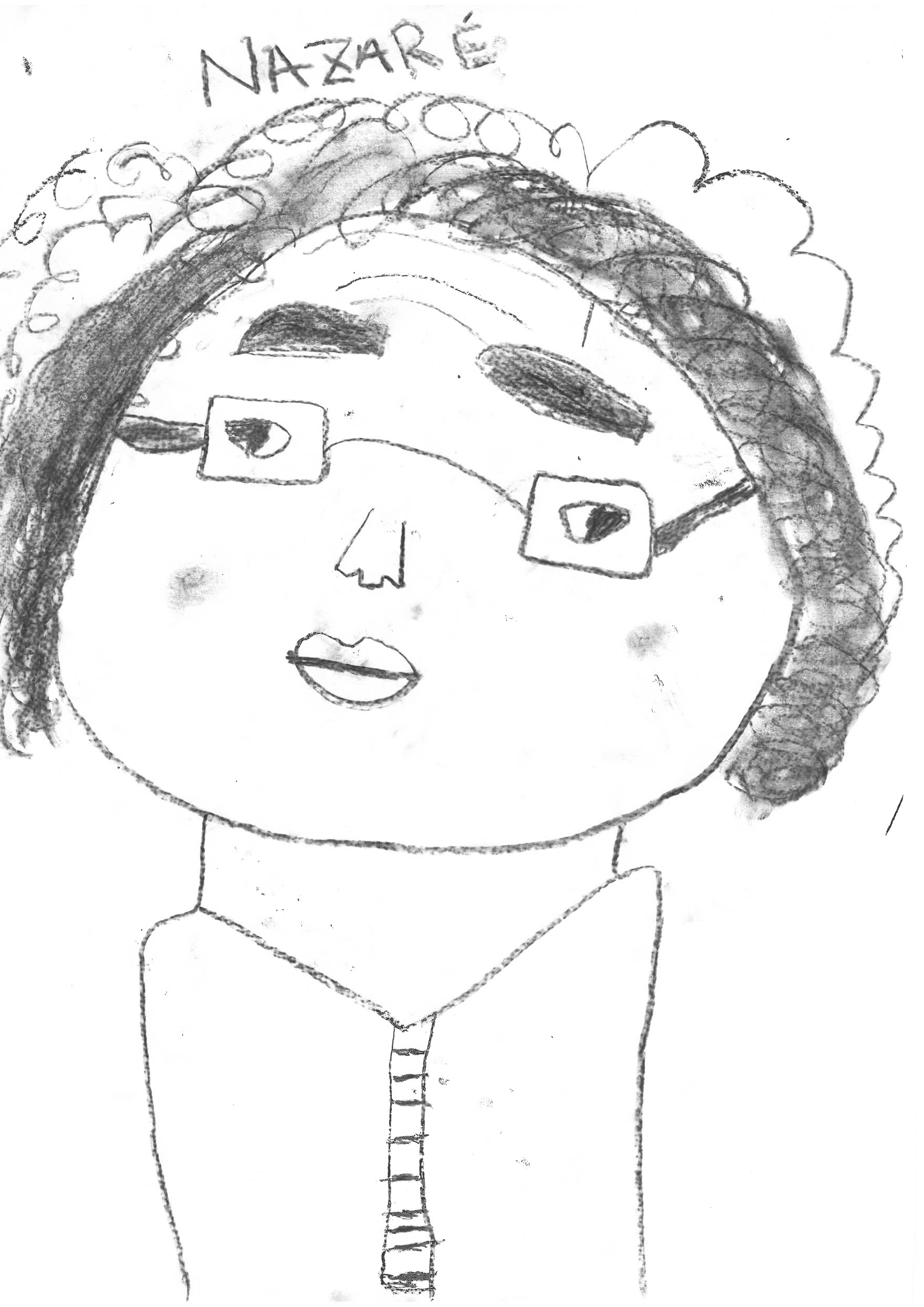 Retrato de  Nazaré Amorim , desenhado por  Husainur Rahman .