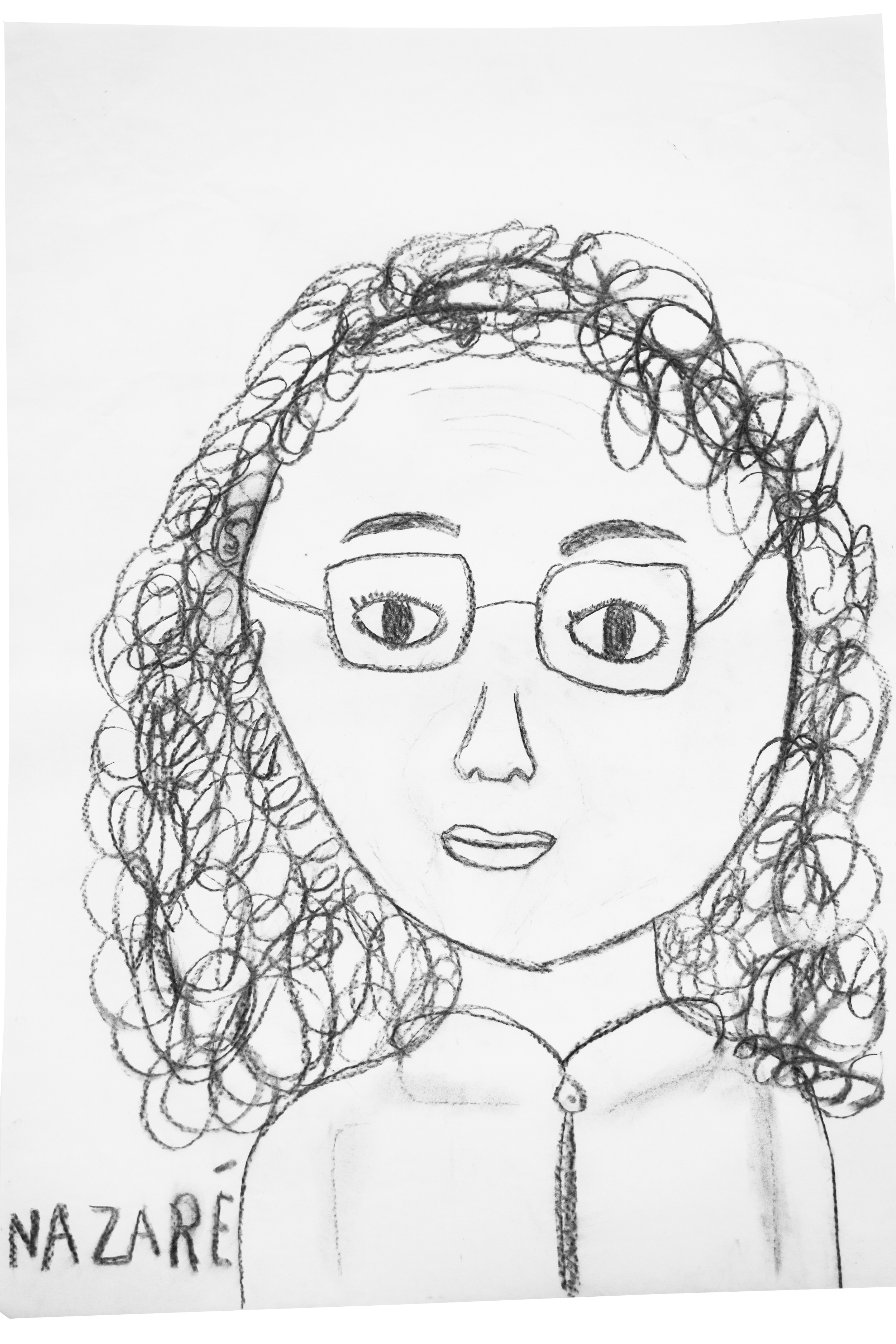 Retrato de  Nazaré Amorim , desenhado por  Husainur Rahman .