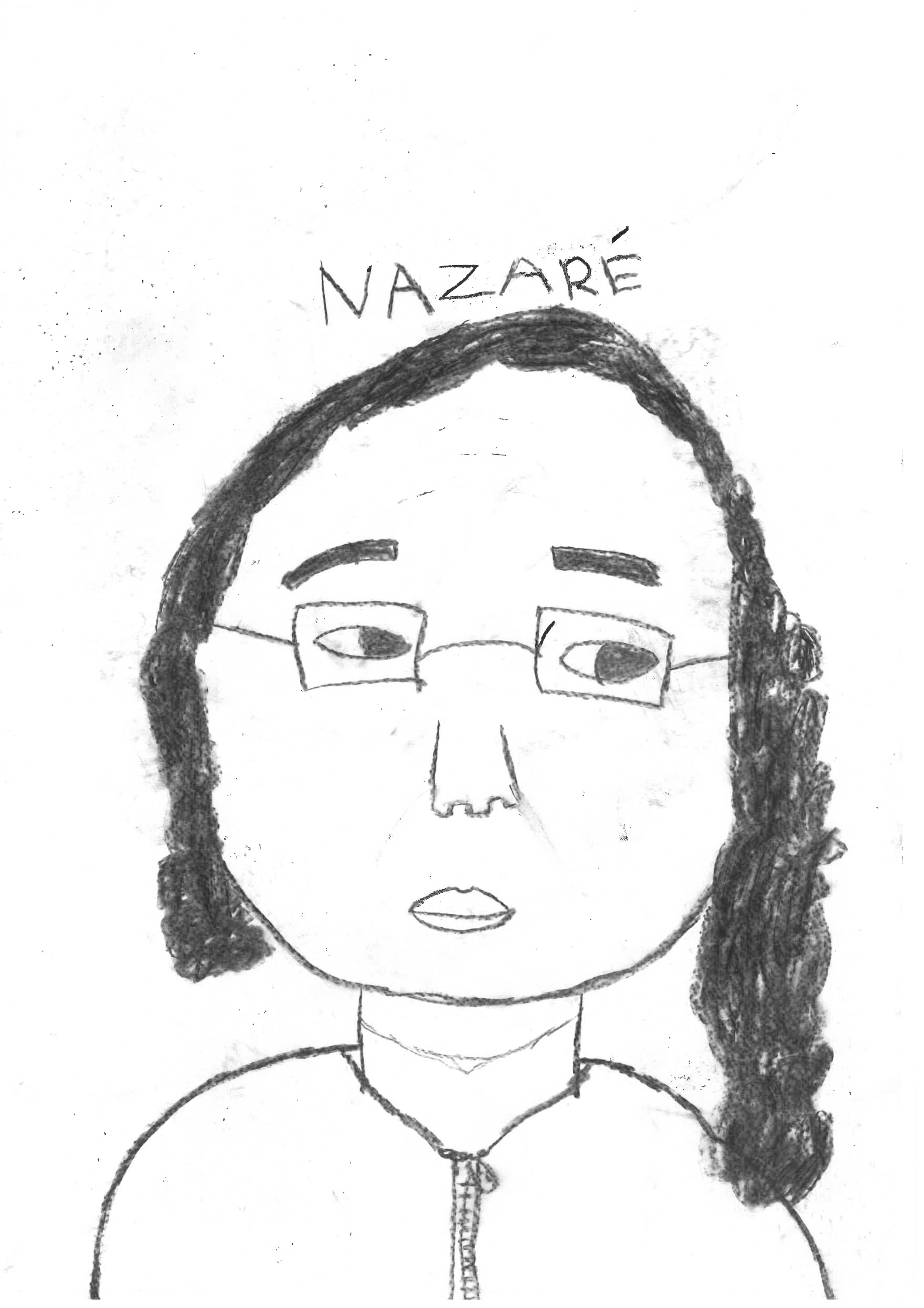 Retrato de  Nazaré Amorim , desenhado por  Sidratul Jannat .