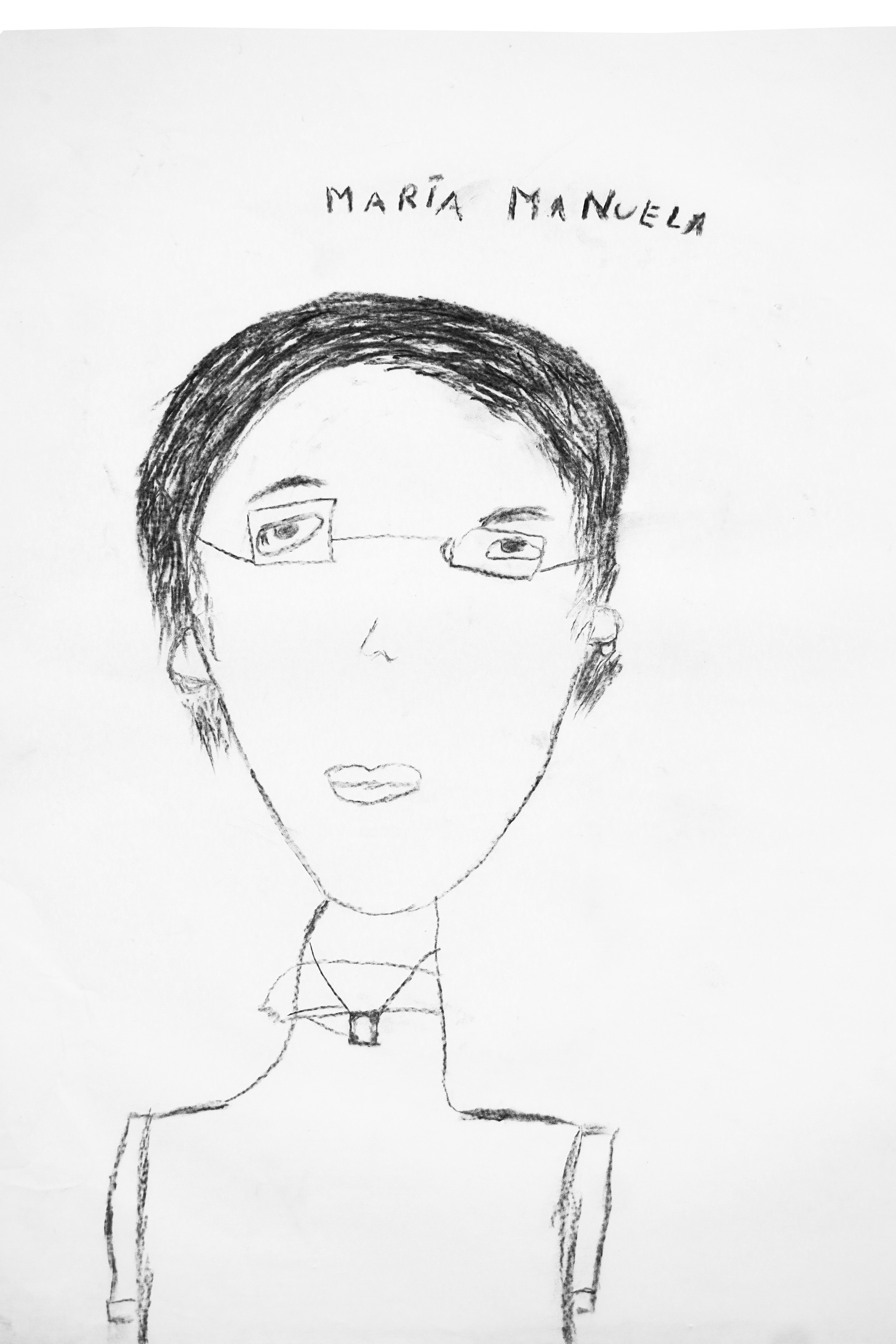 Retrato de  Maria Manuela Pratas , desenhado por  Nomi Magar .