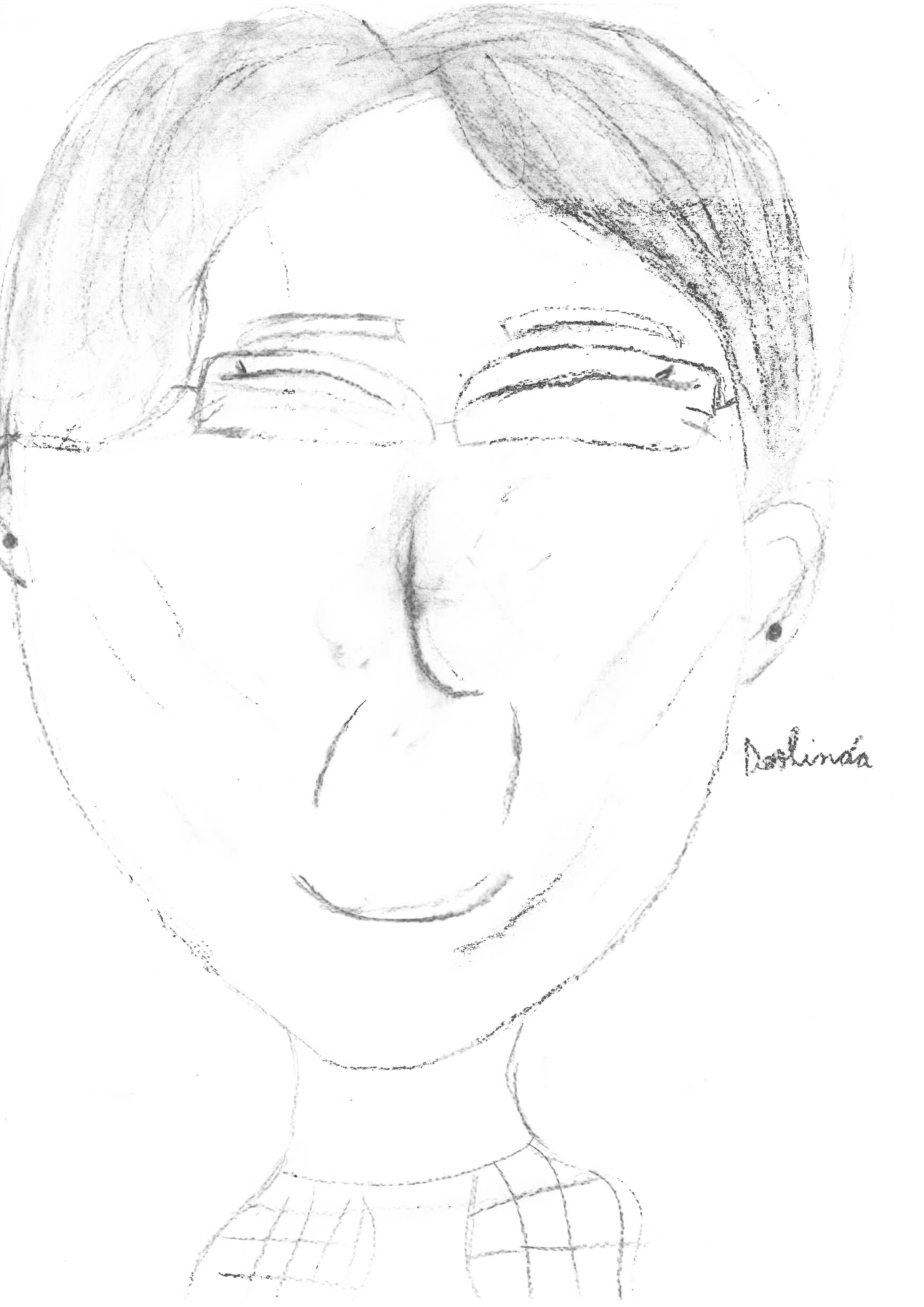 Retrato de  Deolinda Neves , desenhado por  Alice Vital .