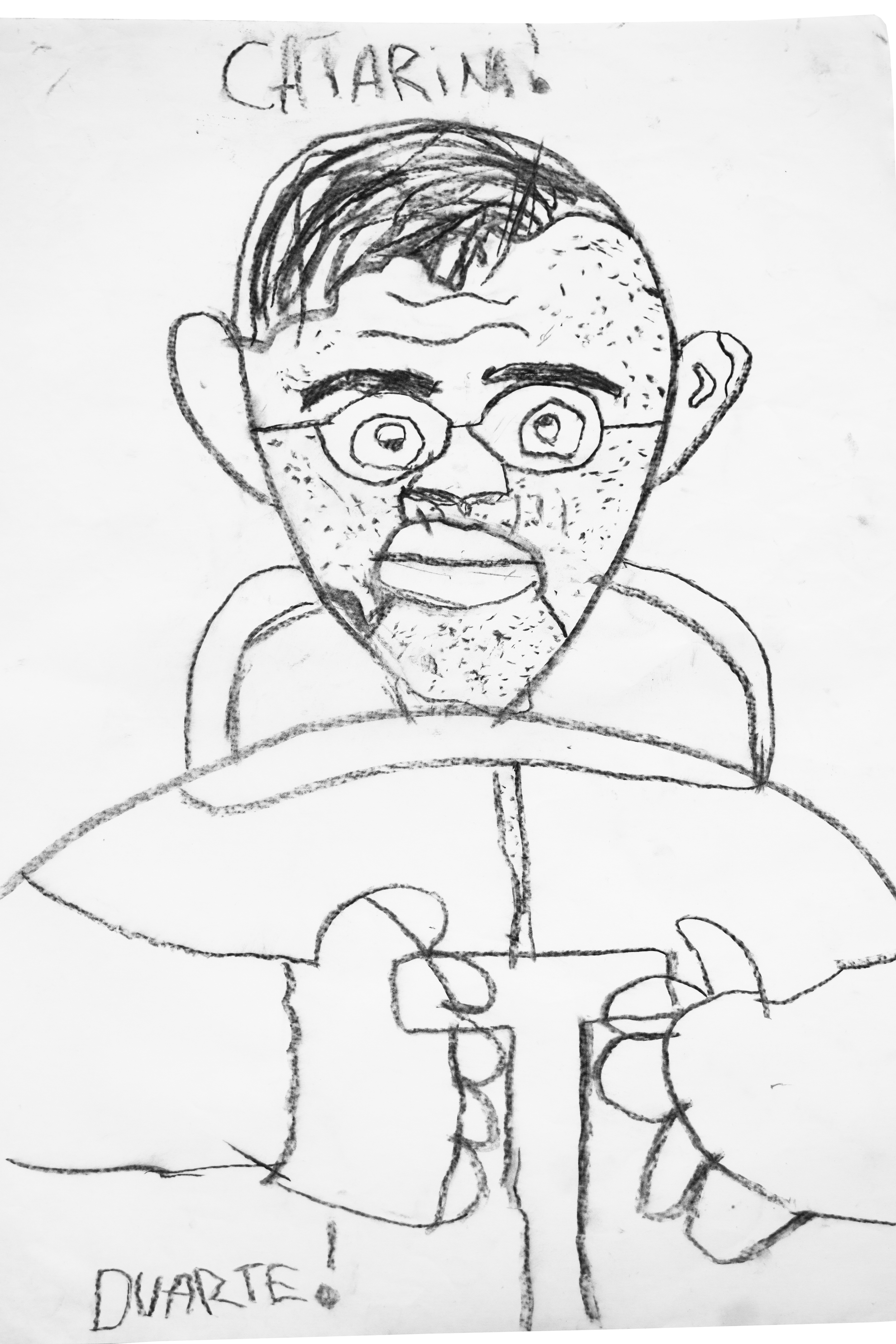 Retrato de  Catarina Gouveia , desenhado por  Duarte Martins .