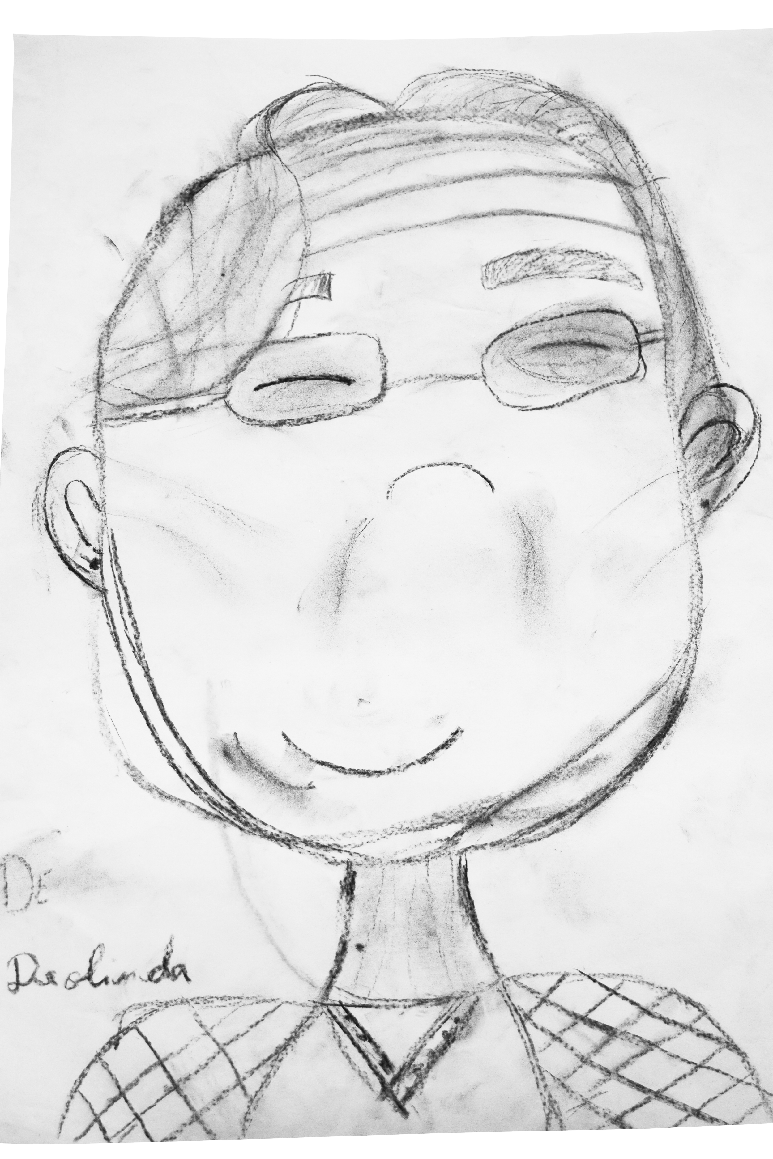 Retrato de  Deolinda Neves , desenhado por  Maria Santiago .