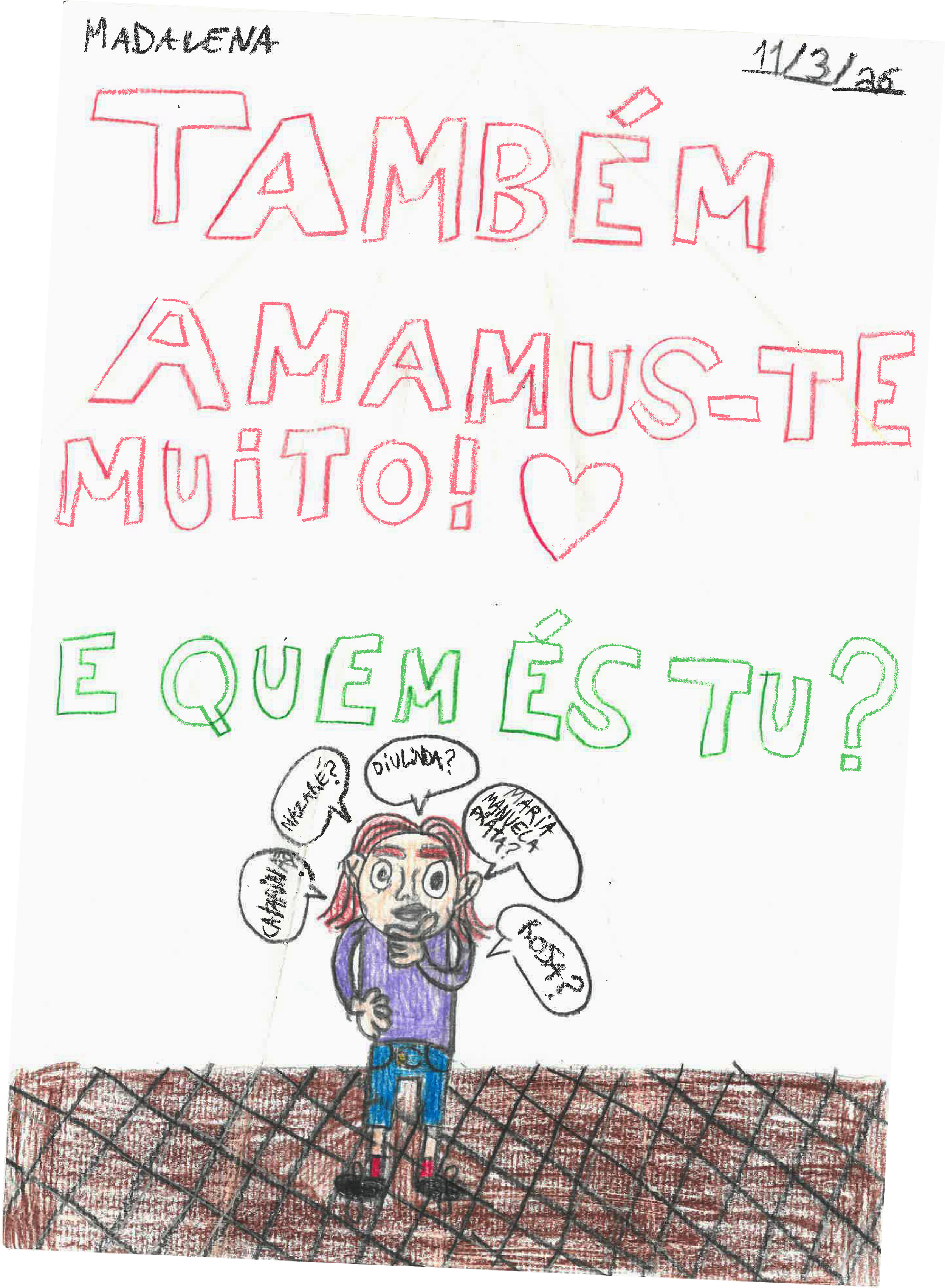 Avião de papel ilustrado por  Madalena Esteves .