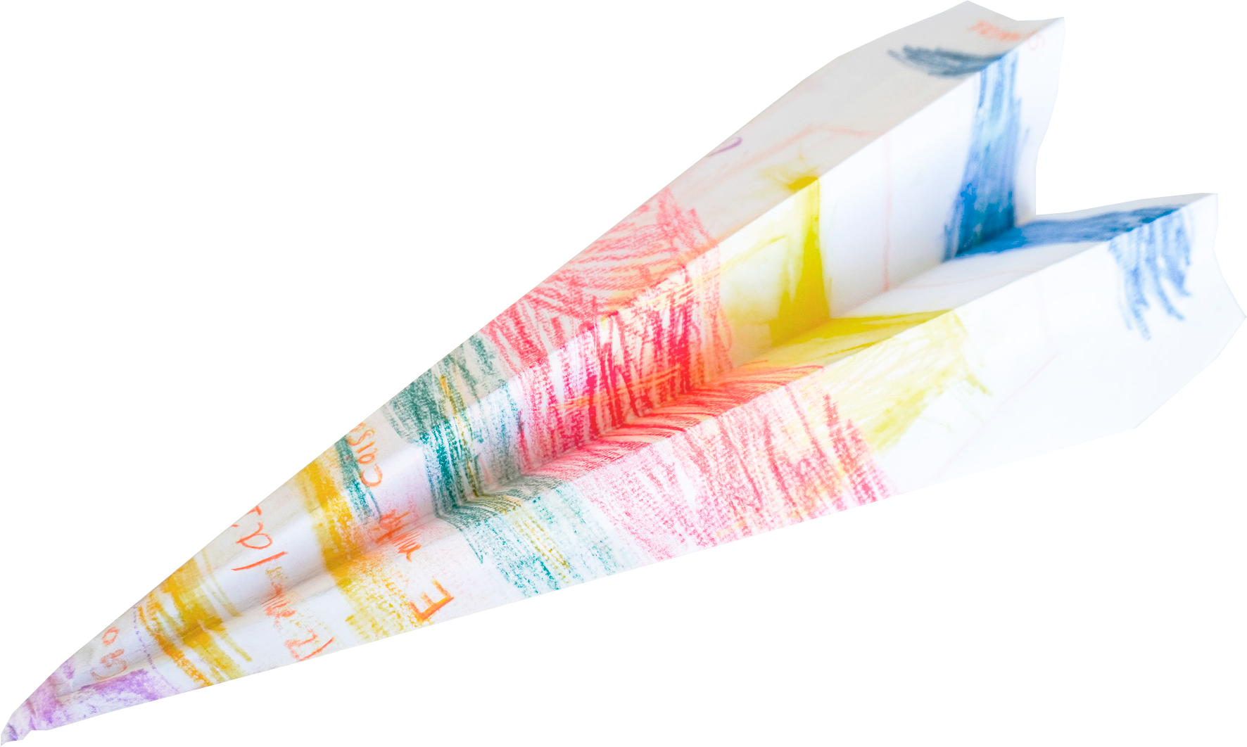 Avião de papel ilustrado por  Rakibul Alam .