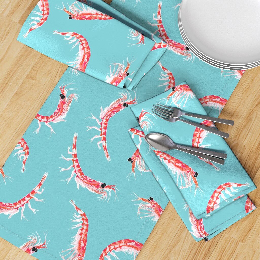 Question: is there a market for designs that are a bit more humorous than they are pretty? I&rsquo;m wondering if my creepy krill (aka this Electric Krill Cloud design that I entered for this Spoonflower crustacean-core challenge) would actually ever