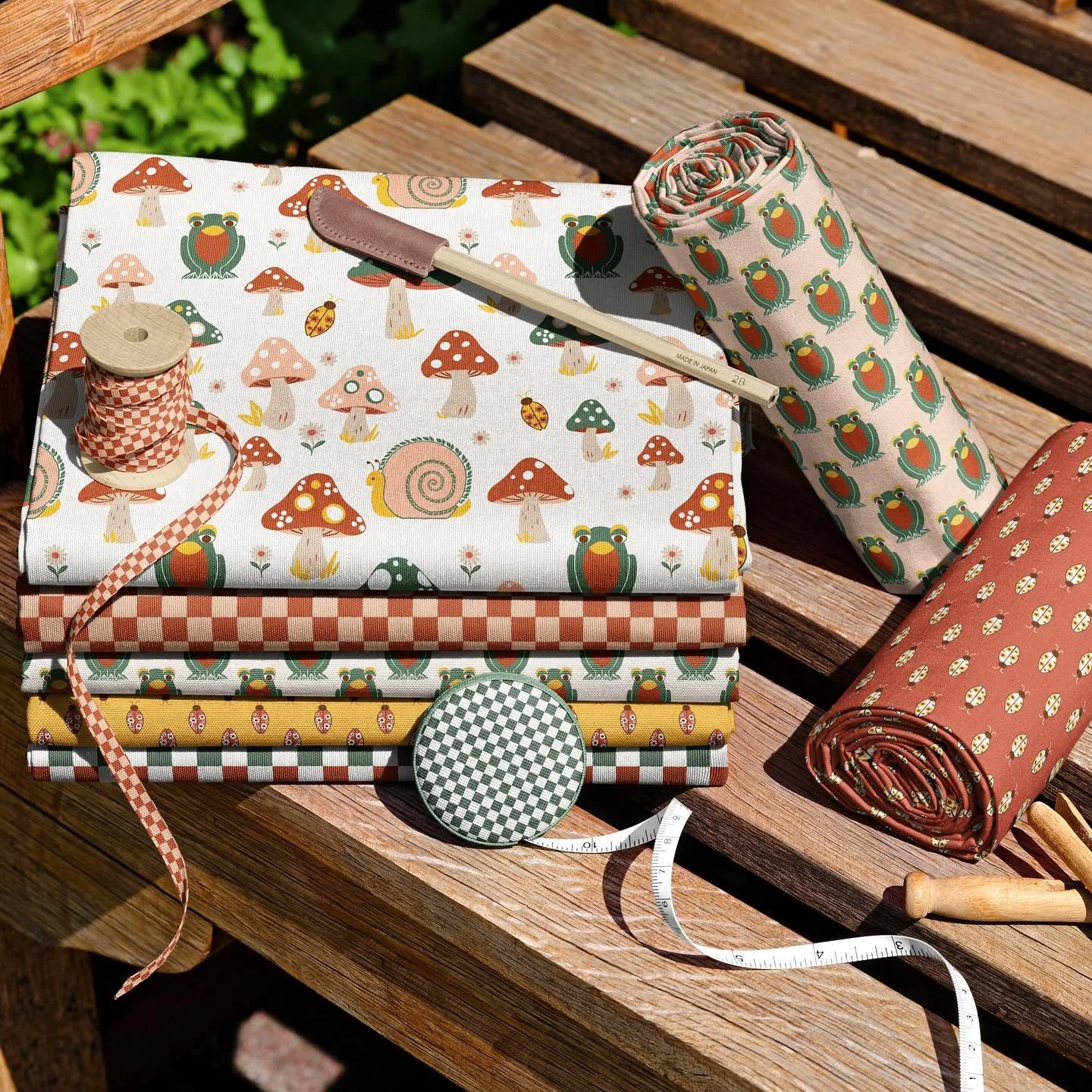 Get groovy with my Retro 70&rsquo;s Cottagecore Kids Collection available @spoonflower !
Here are few of my favorite designs from this collection &mdash; featuring funky frogs, snails, mushrooms, and ladybugs &mdash; all dressed up in warm retro cott