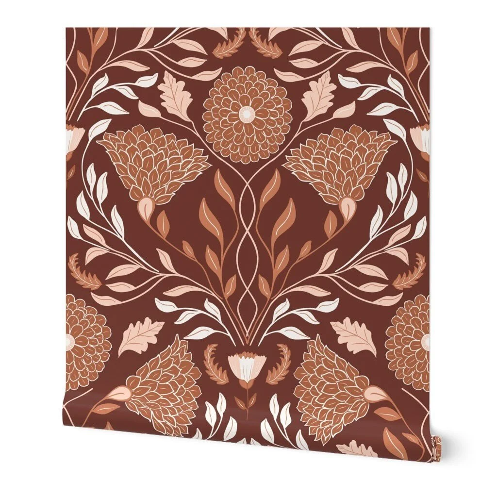 One of these will be my entry for this week&rsquo;s Retro Nouveau design challenge, but I cannot choose between the light or dark colorways!
Which version of this Retro Art Nouveau Elegant Floral Botanical Arabesque speaks to you the most? ✨
Help me 