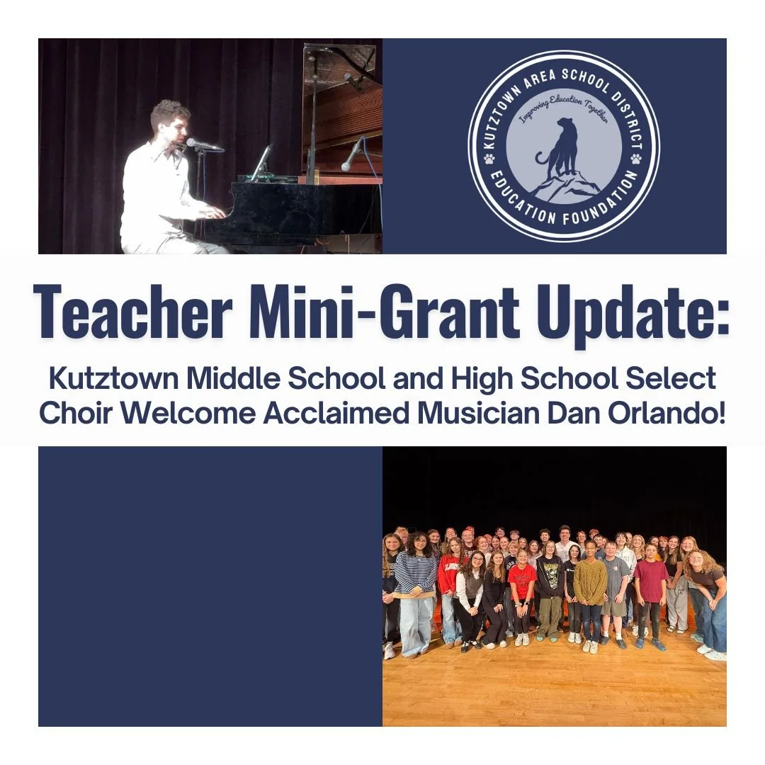 Teacher Mini-Grant Update: Kutztown Middle School and High School Select Choir Welcome Acclaimed Musician Dan Orlando!