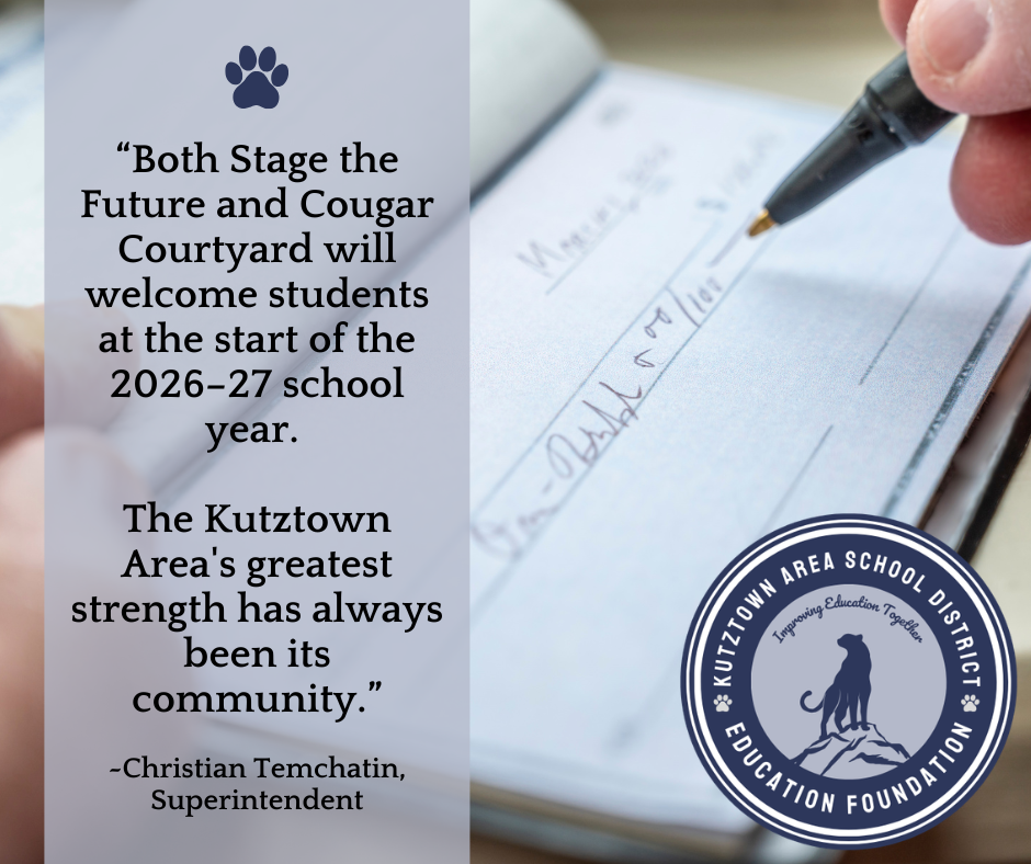 KASD Education Foundation gives $225,000 to support Stage the Future and Cougar Courtyard