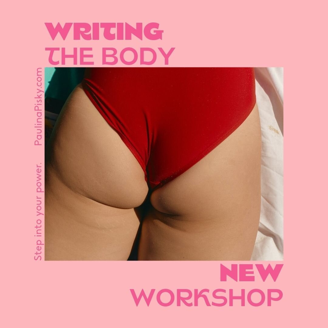 WRITING THE BODY STARTS A WEEK FROM TODAY!

This is my favorite writing workshop to teach-- and this may be the only time I teach it this year!

SIGN UP BEFORE IT'S TOO LATE!

I developed &quot;Writing the Body&quot; during graduate school-- I was ob