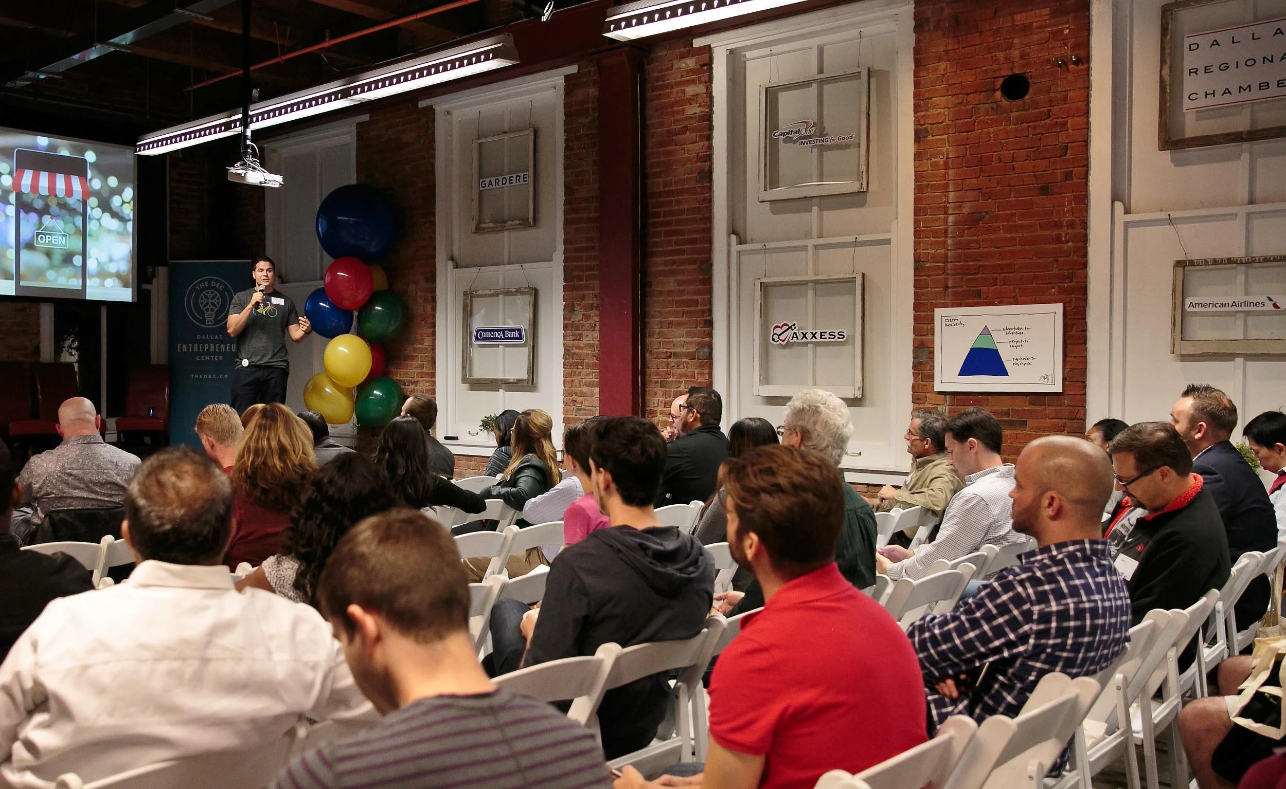 Event with speaker talking to audience