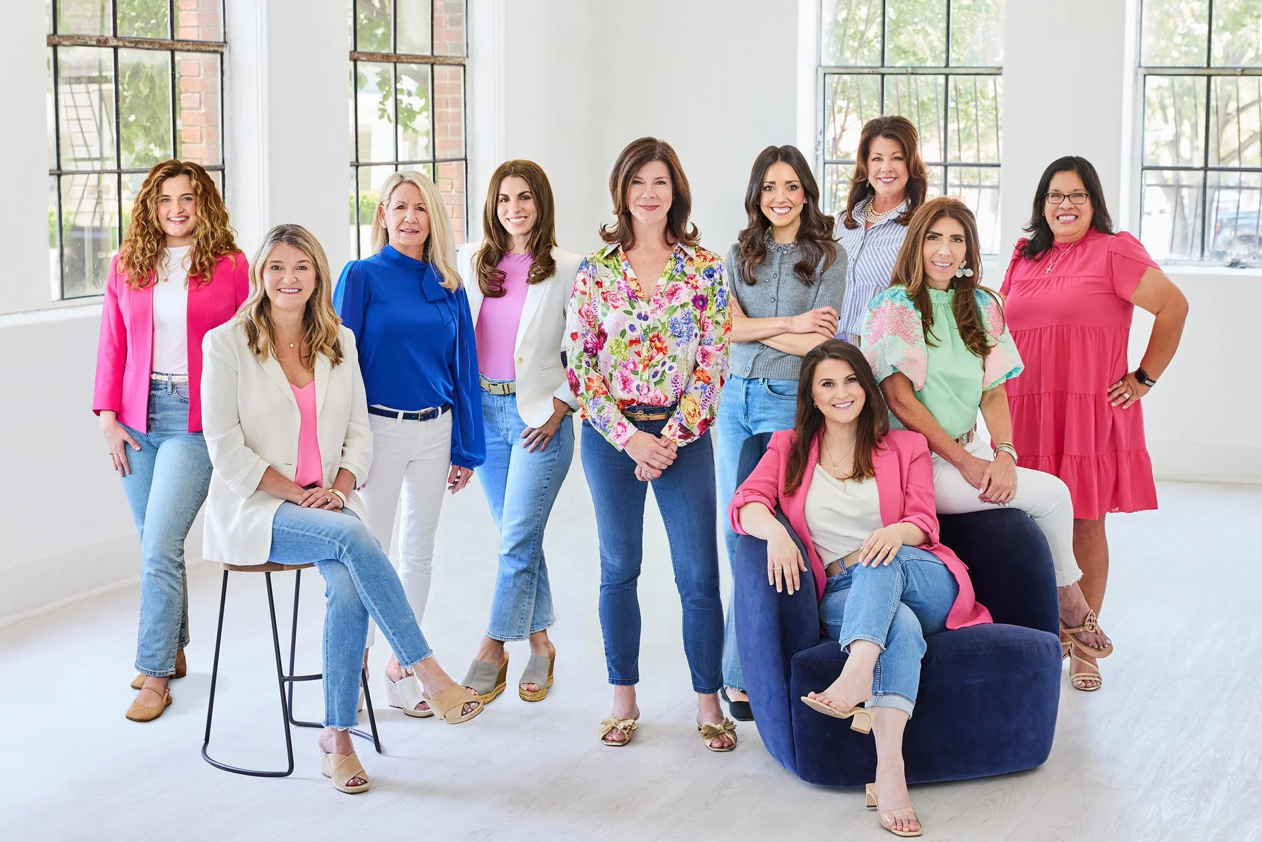 Group Photo of Female Doctors Standing and Sitting