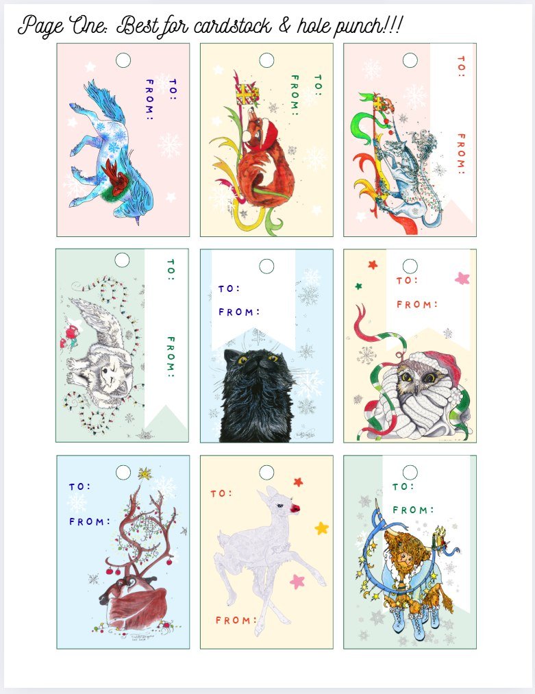 🎄 Social Media Post: Printable Christmas Gift Tags
Wrap your gifts with a little extra magic this year ✨

These printable Christmas gift tags feature my original artwork &mdash; perfect for adding a cozy, handmade touch to every present under the tr