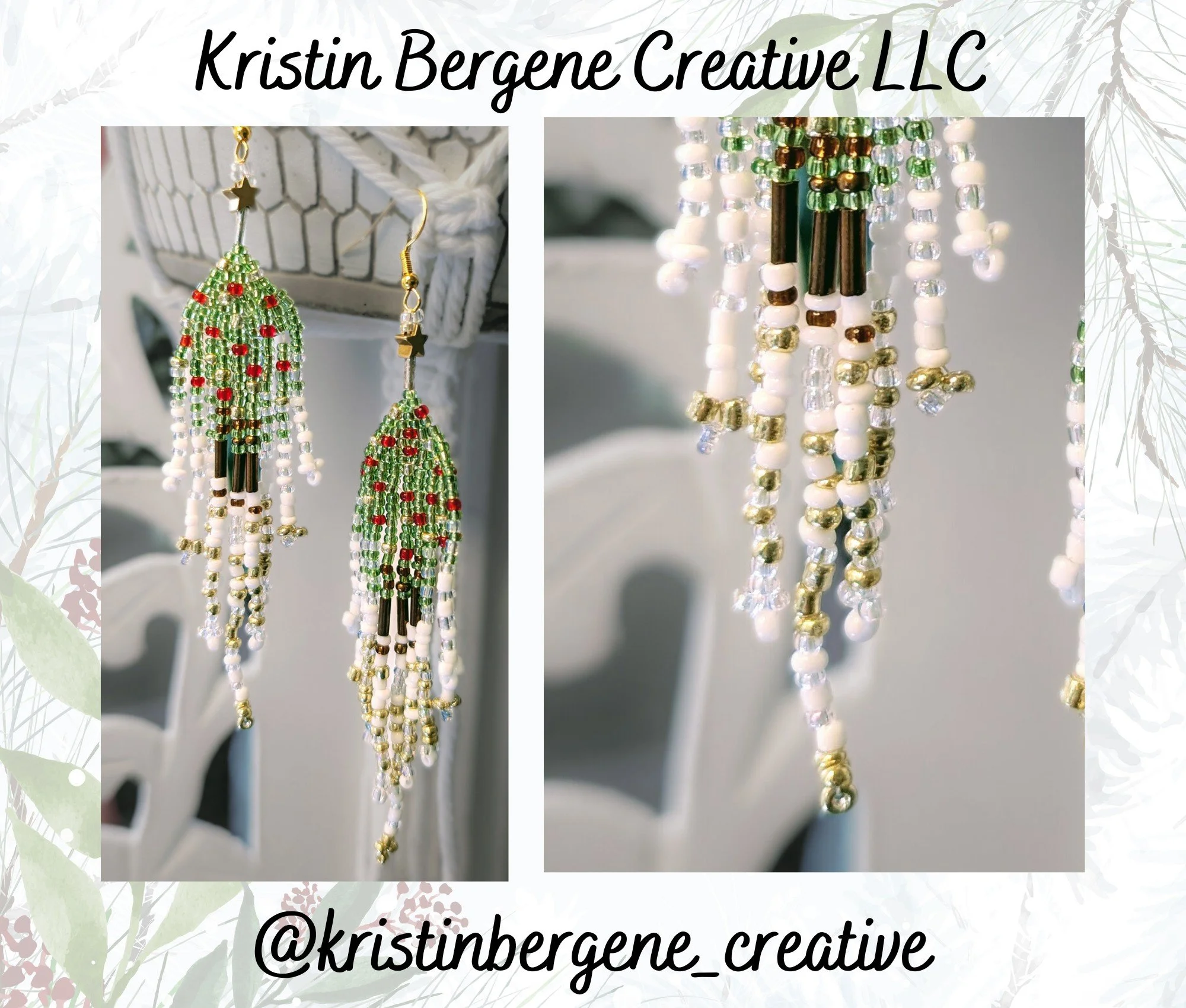 ✨ Holiday whimsy, but make it wearable.

These handmade fringe earrings are shaped like tiny Christmas trees &mdash; lightweight, festive, and ready to sparkle at every gathering this season. Perfect for gifting or adding a little magic to your own h