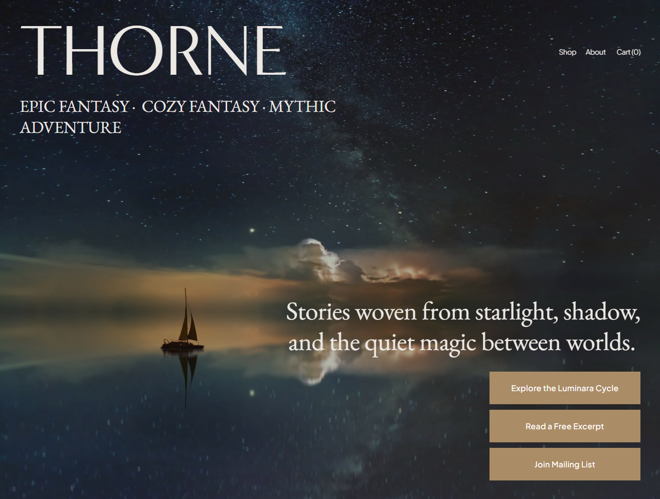 Sample Author Website Design