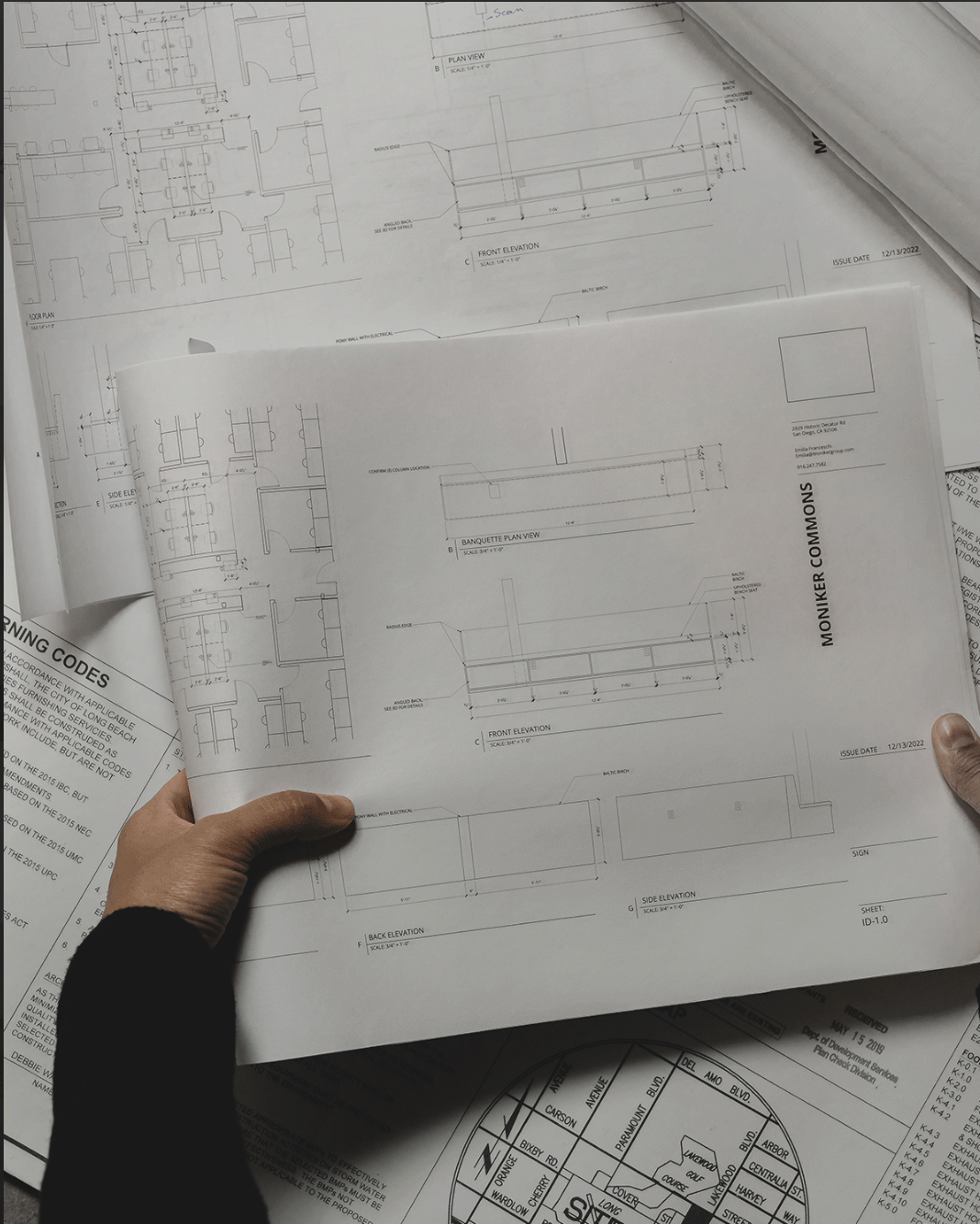 Blue prints of a residential design