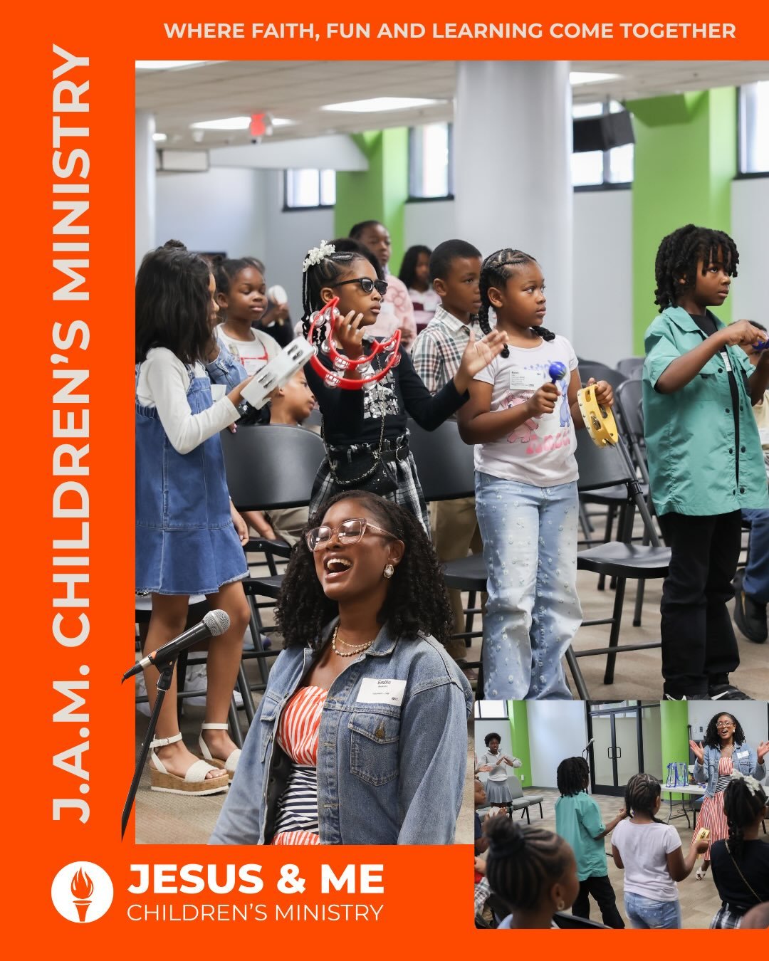 🙏🏽J.A.M. (Jesus And Me), led by Dr. Terri &amp; Ms. Geney, is more than children&rsquo;s church, it&rsquo;s a place where faith comes alive for our little ones each week!

From 2 months through 5th grade, children are welcomed into a safe, joy-fill