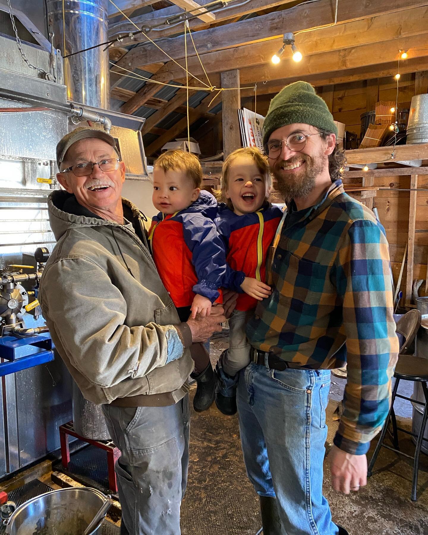 Next week may be the last week of our 2023 sugaring season! Shoutout to Ben&rsquo;s dad! He helps Ben every year! We are very thankful for this, and the boys love seeing his truck pull in each day. ❤️🍁