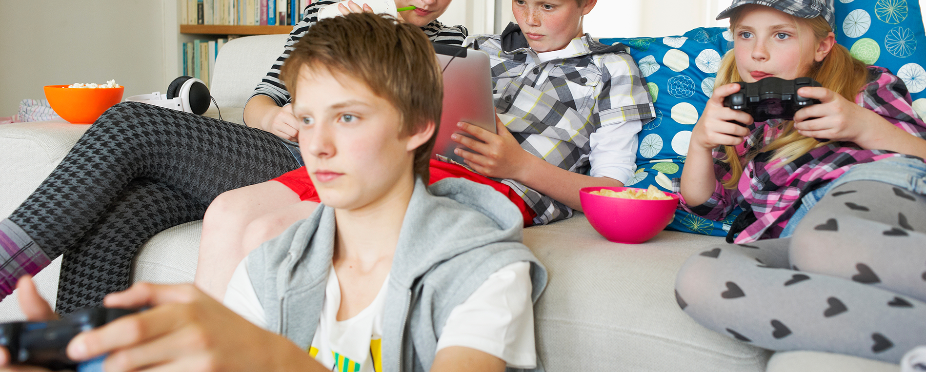 teens in bremerton playing video games together at youth center