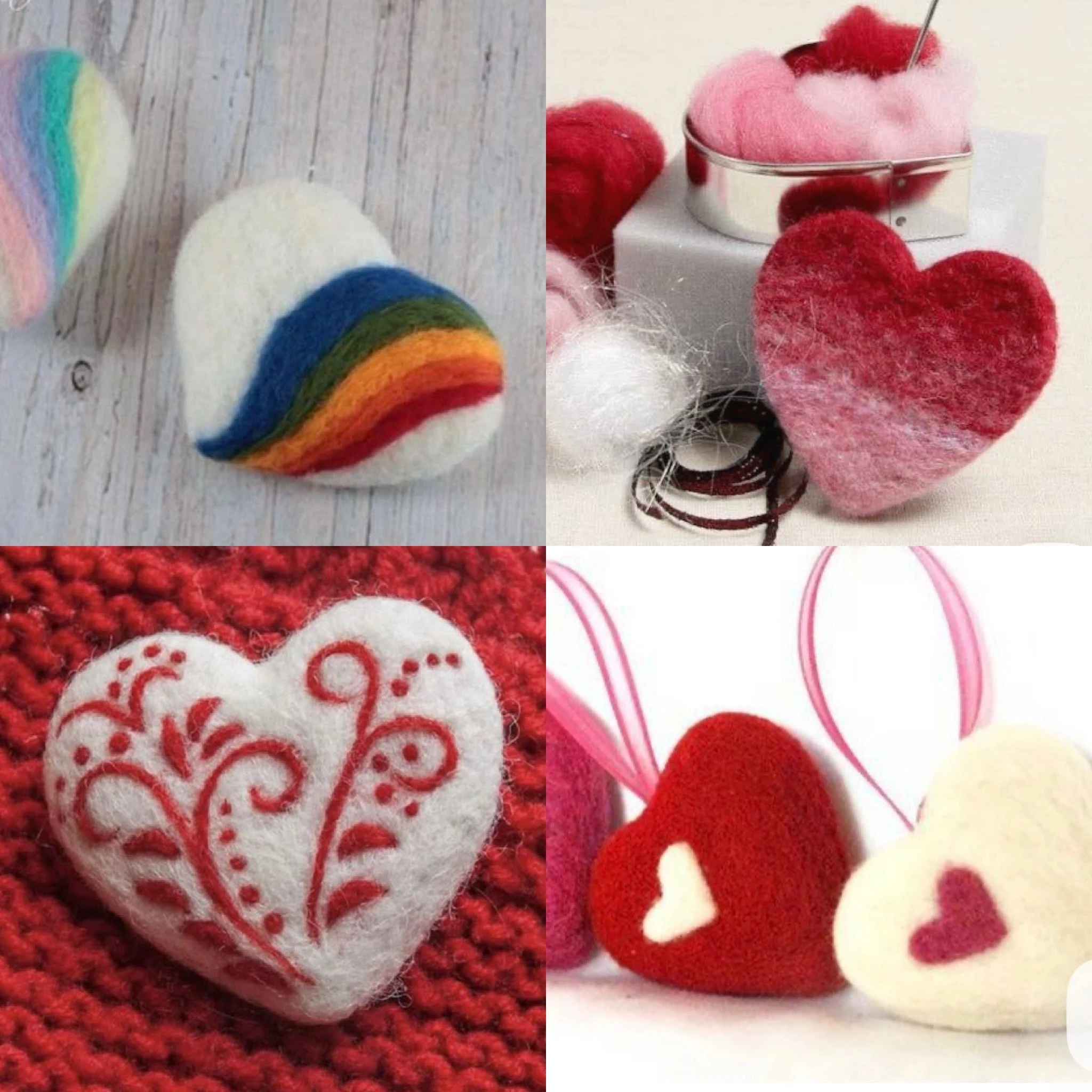Felting Hearts 