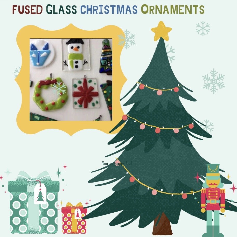 Fused Glass Christmas Ornaments
