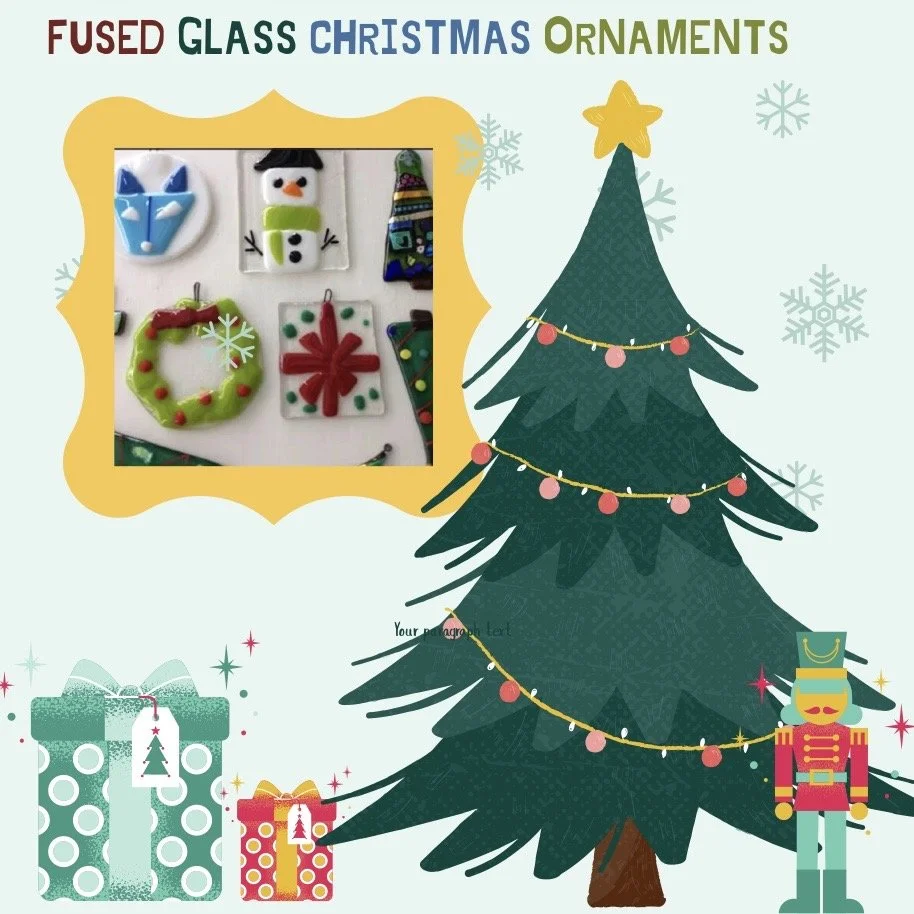Fused Glass Christmas Ornaments