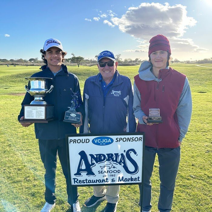 Congratulations to all of the participants in the 47th VCJGA Andria's Seafood Classic, held last weekend at Olivas Links in Ventura, CA.⁠
⁠
A big thanks to all the participants and parents who persevered through the windy conditions, and thanks also 