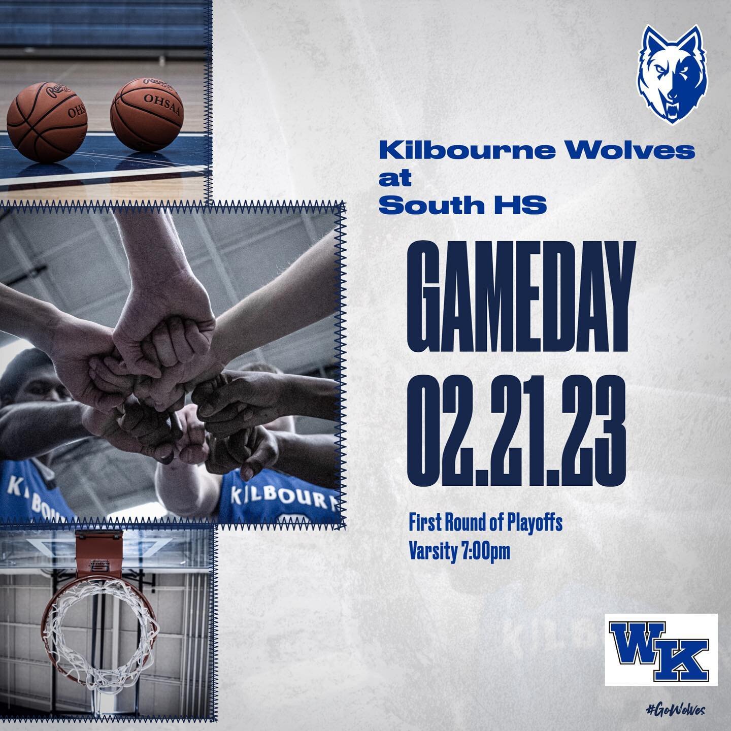 First round of playoffs TONIGHT! Wolves travel to South HS to take on those Bulldogs. Let&rsquo;s go Wolves!!