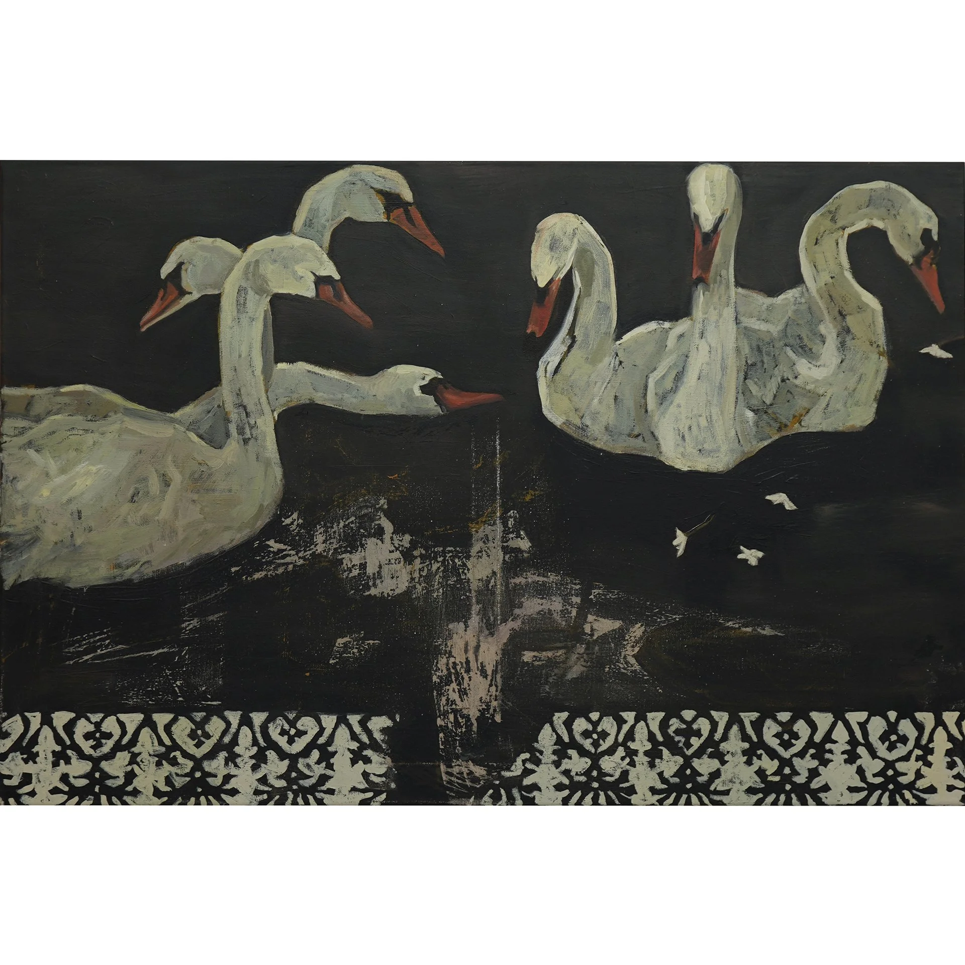 'NINE HEADS'
Oil paint on canvas, 24 x 36”, 2026