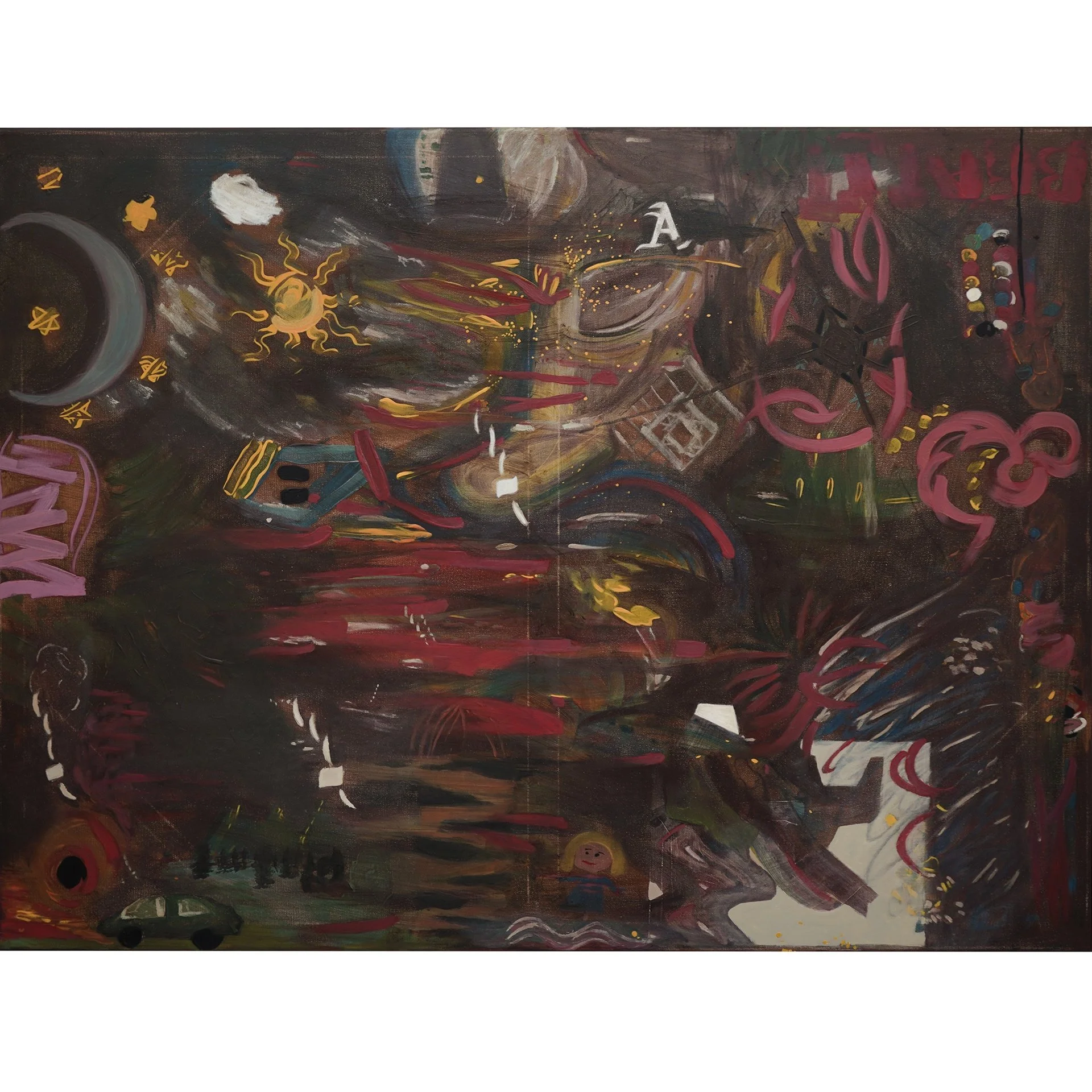 'EVERYTHING IN YOUR EYES'
Oil paint on canvas, 36 x 48”, 2026
