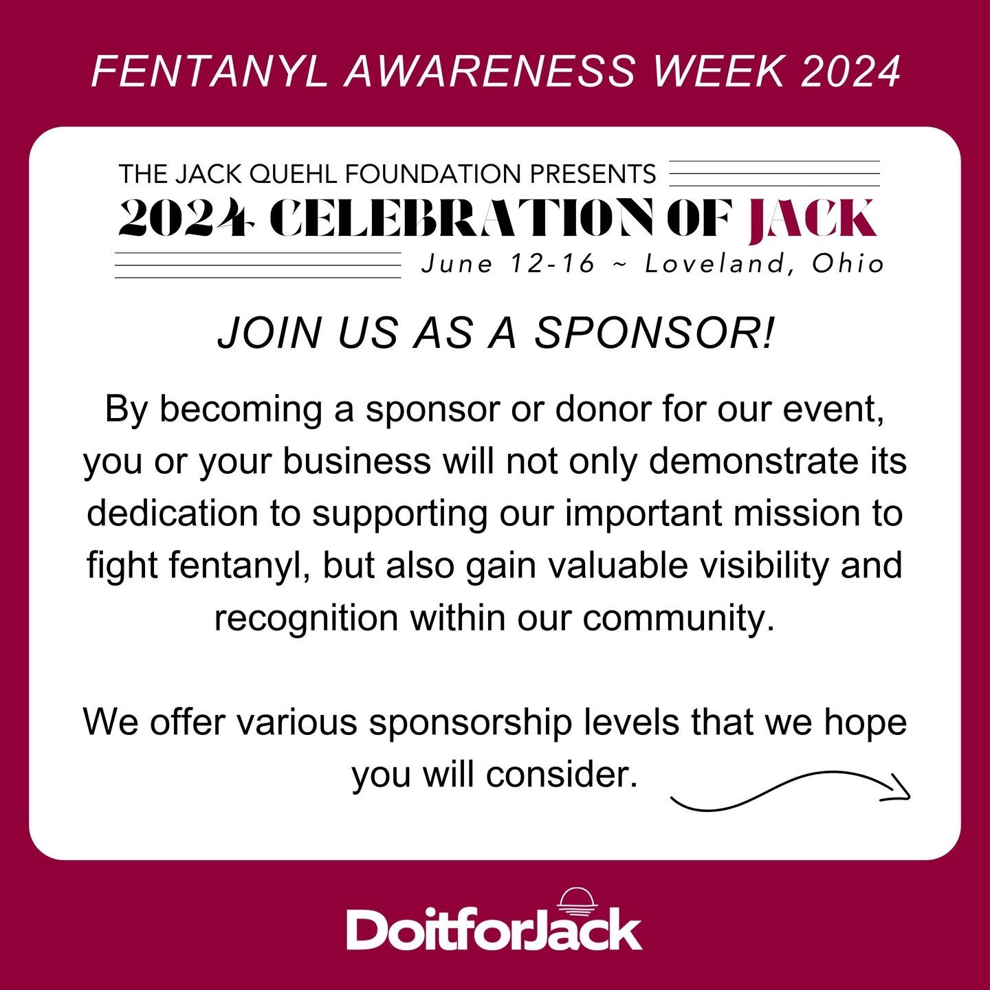 Seeking Sponsors for Loveland's Fentanyl Awareness Week❤️doitforjack.org #doitforjack #fentanylawareness #havetheconversation