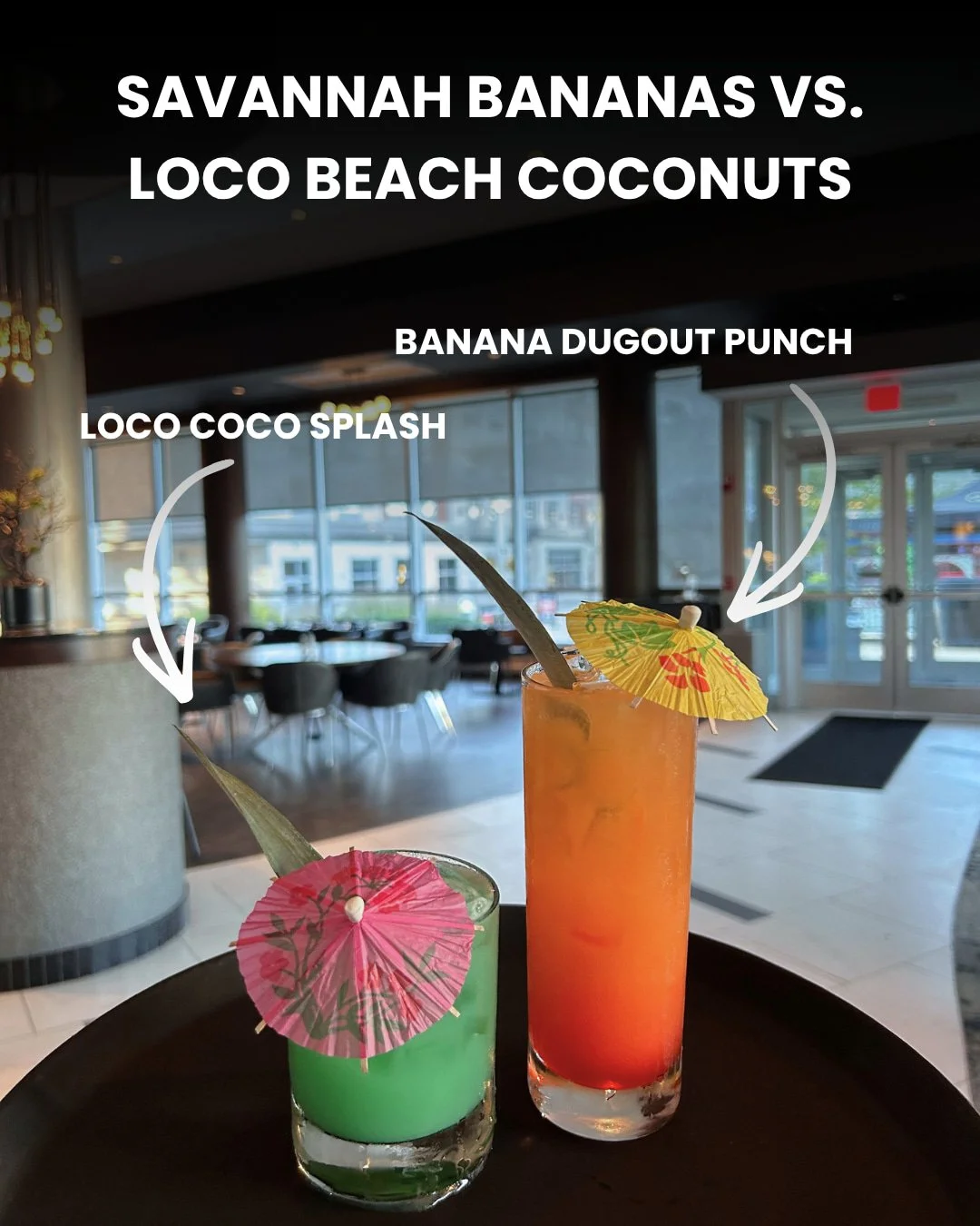 The rivalry is getting poured and you&rsquo;re being asked to pick a side. 🍌🥥
 
🍌 Banana Dugout Punch
🥥 Loco Coco Splash

Join us on game day, choose your team, and sip your way through the rivalry. And the fun isn&rsquo;t just for adults, both d